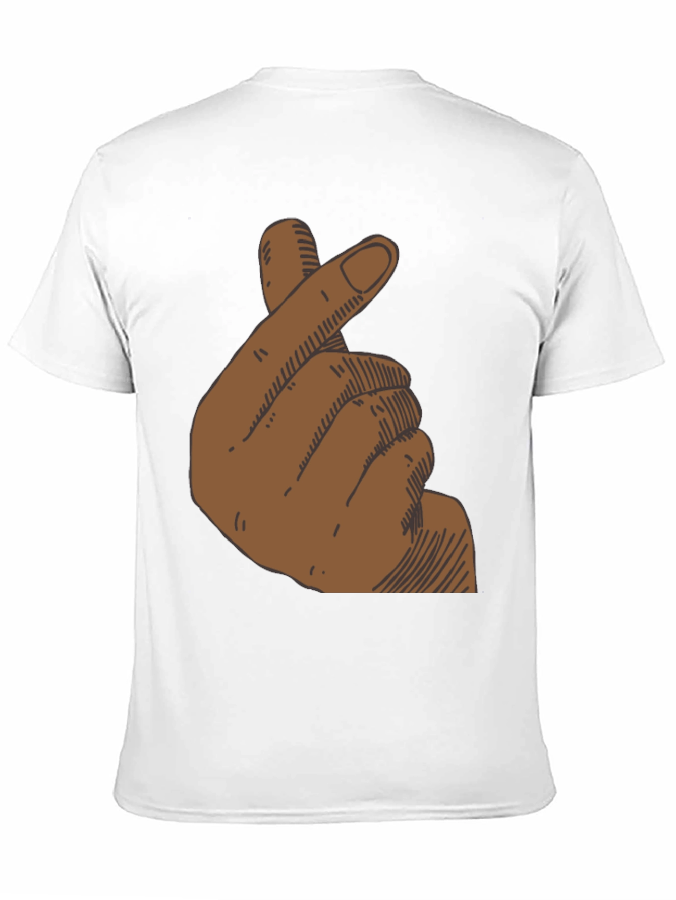 Finger Heart Graphic T-Shirt - Black