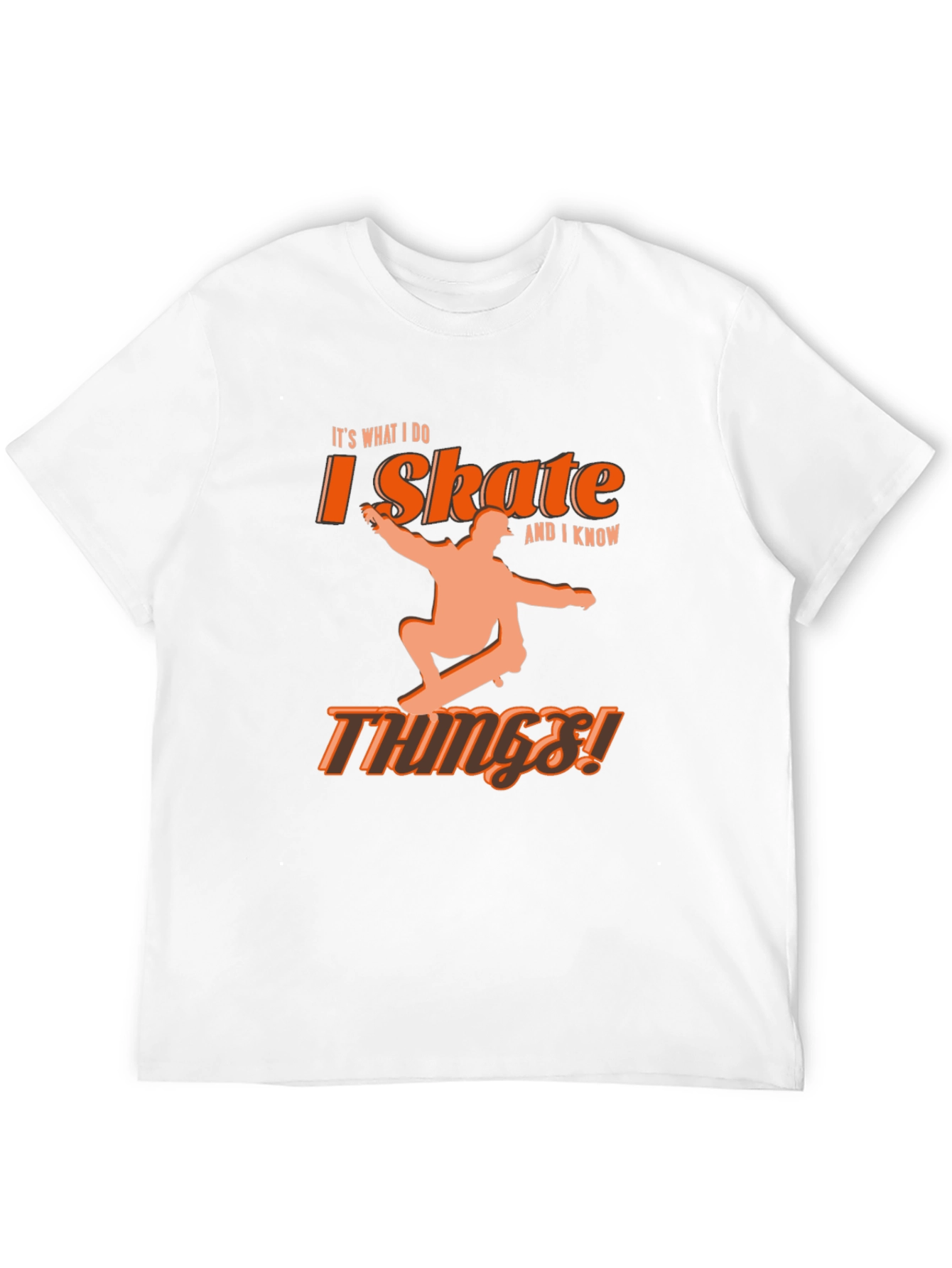 I Skate and I Know Things! Black Graphic Tee