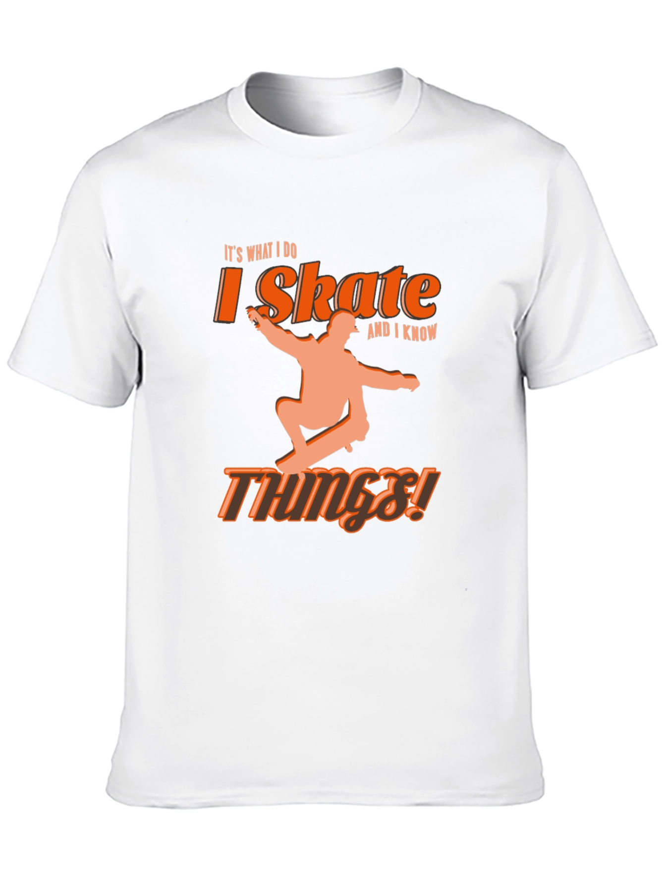 I Skate and I Know Things! Black Graphic Tee