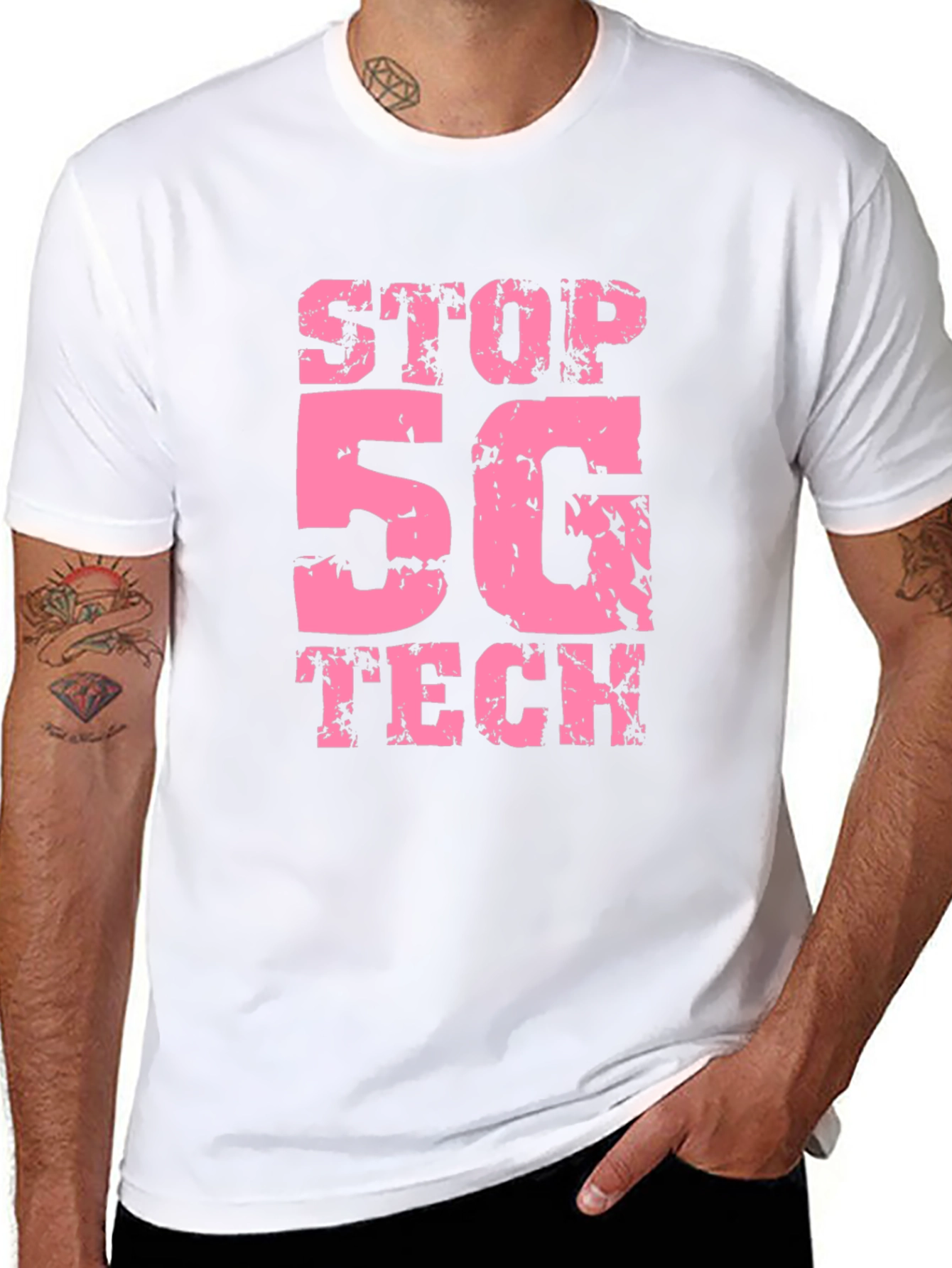 Stop 5G Tech Black T-Shirt