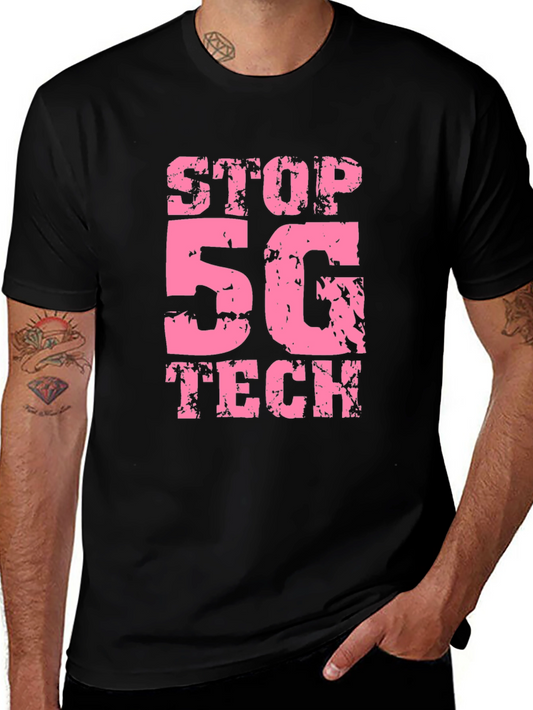 Stop 5G Tech Black T-Shirt