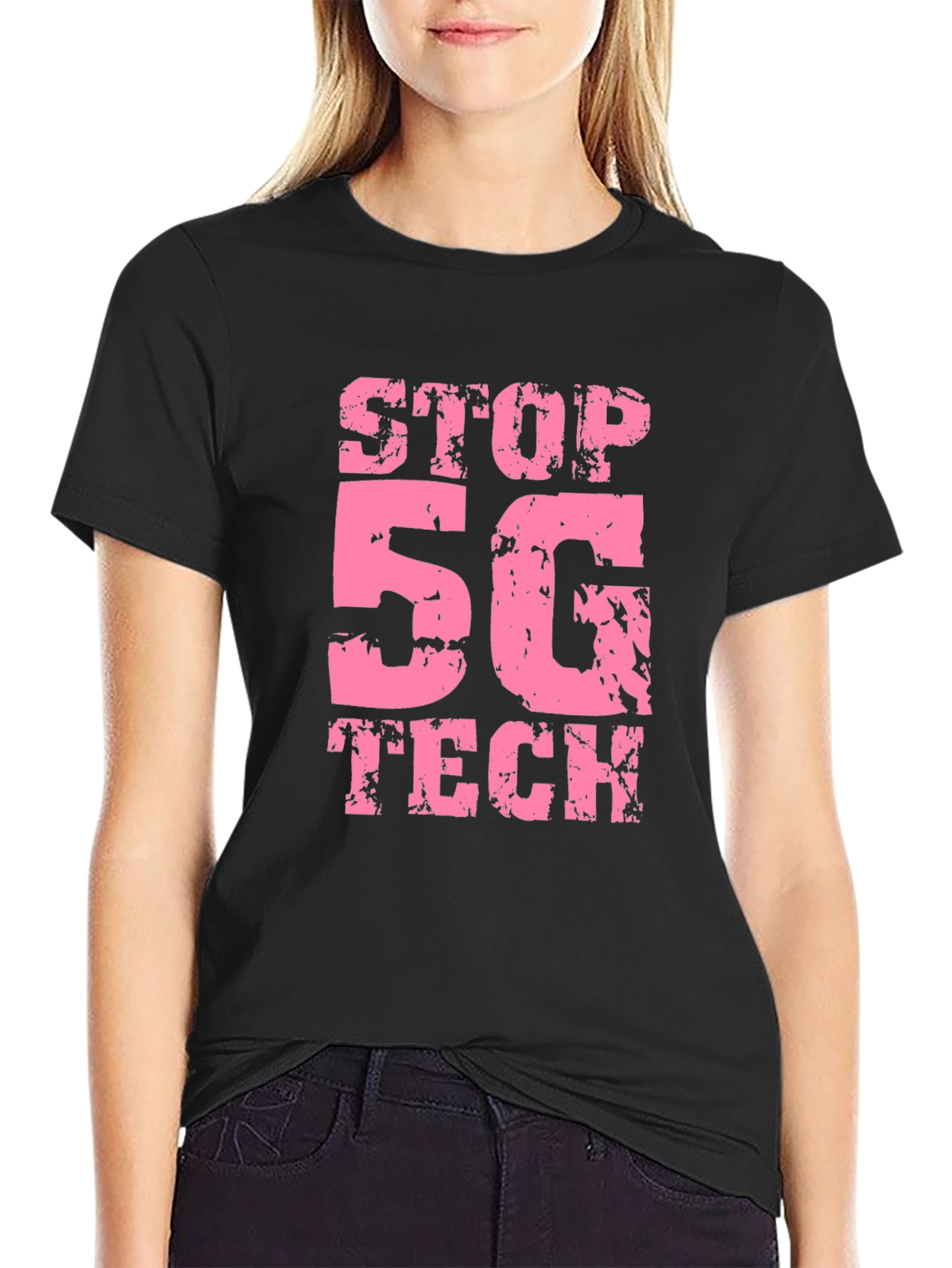Stop 5G Tech Black T-Shirt