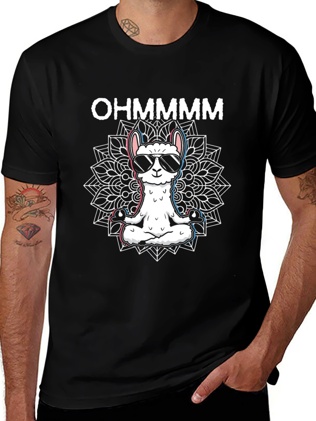OHMMMM Llama Mandala T-Shirt