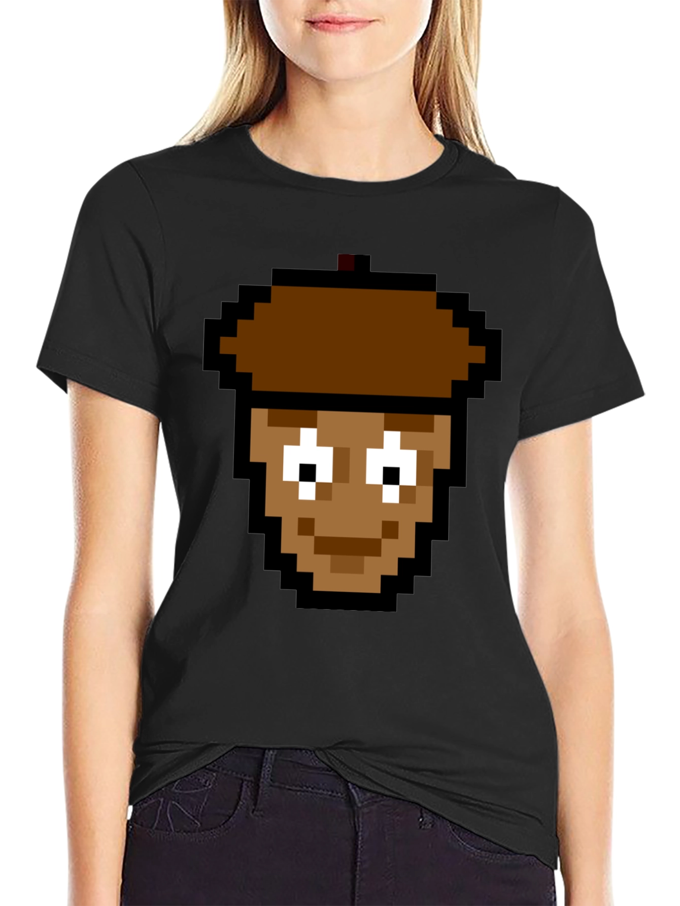 Pixel Acorn Character T-Shirt