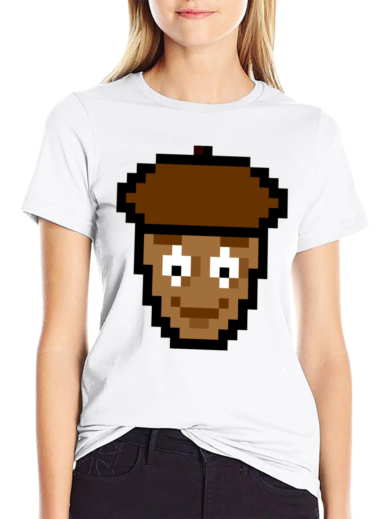 Pixel Acorn Character T-Shirt