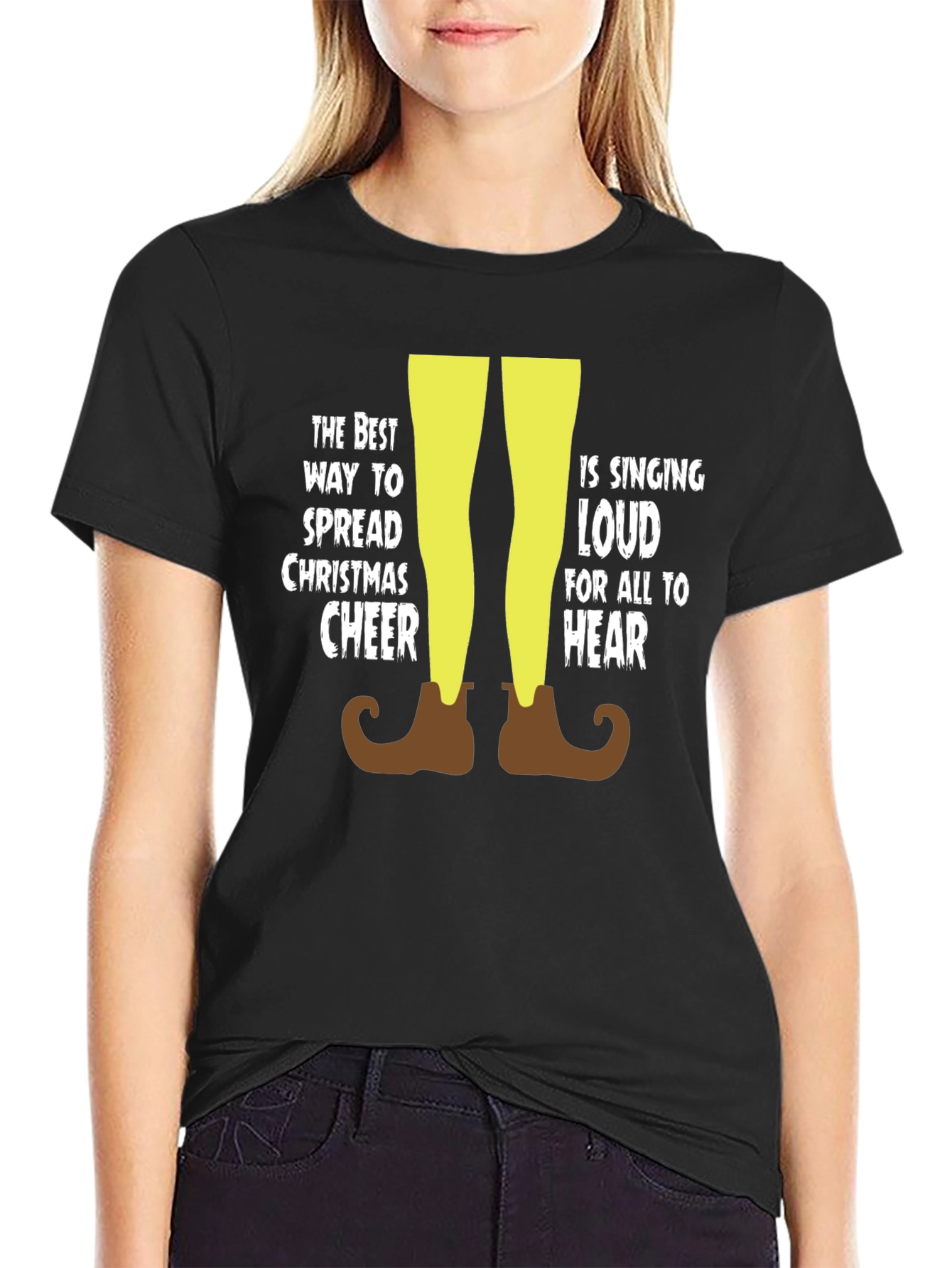 Christmas Cheer Elf T-Shirt - Sing Loud!