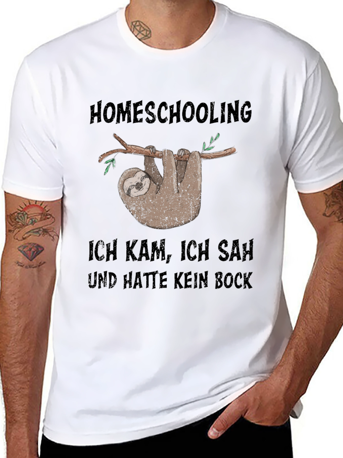 Homeschooling Sloth T-Shirt - Funny & Relatable!