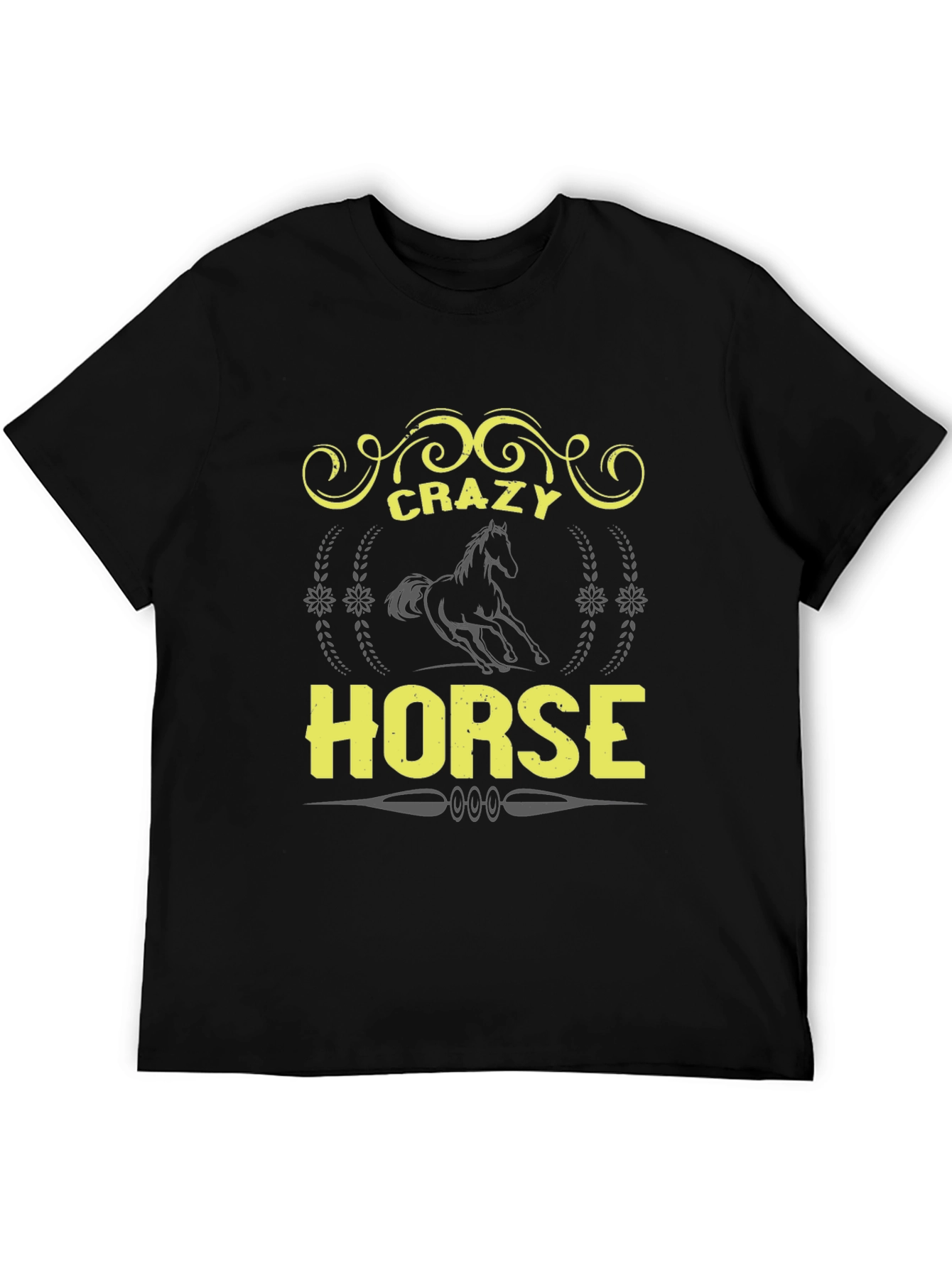 Crazy Horse Graphic Tee - Black Unisex T-Shirt