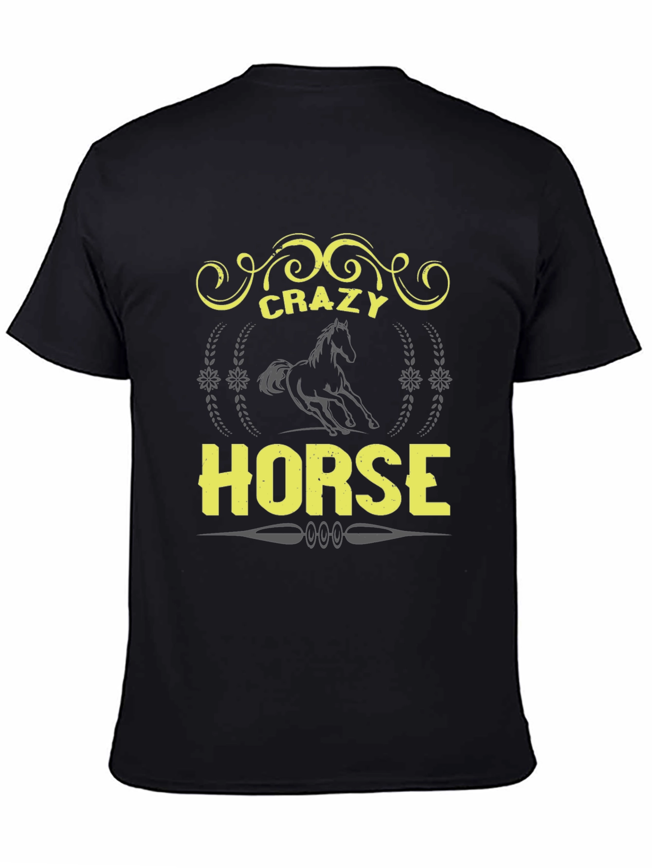Crazy Horse Graphic Tee - Black Unisex T-Shirt