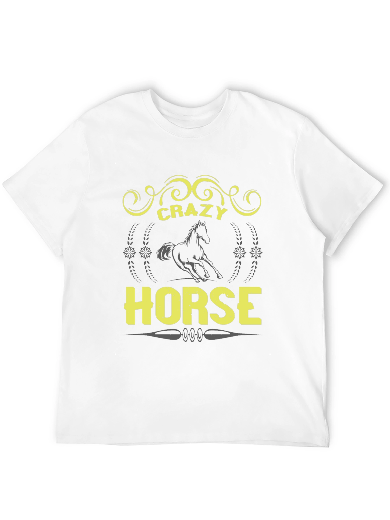 Crazy Horse Graphic Tee - Black Unisex T-Shirt