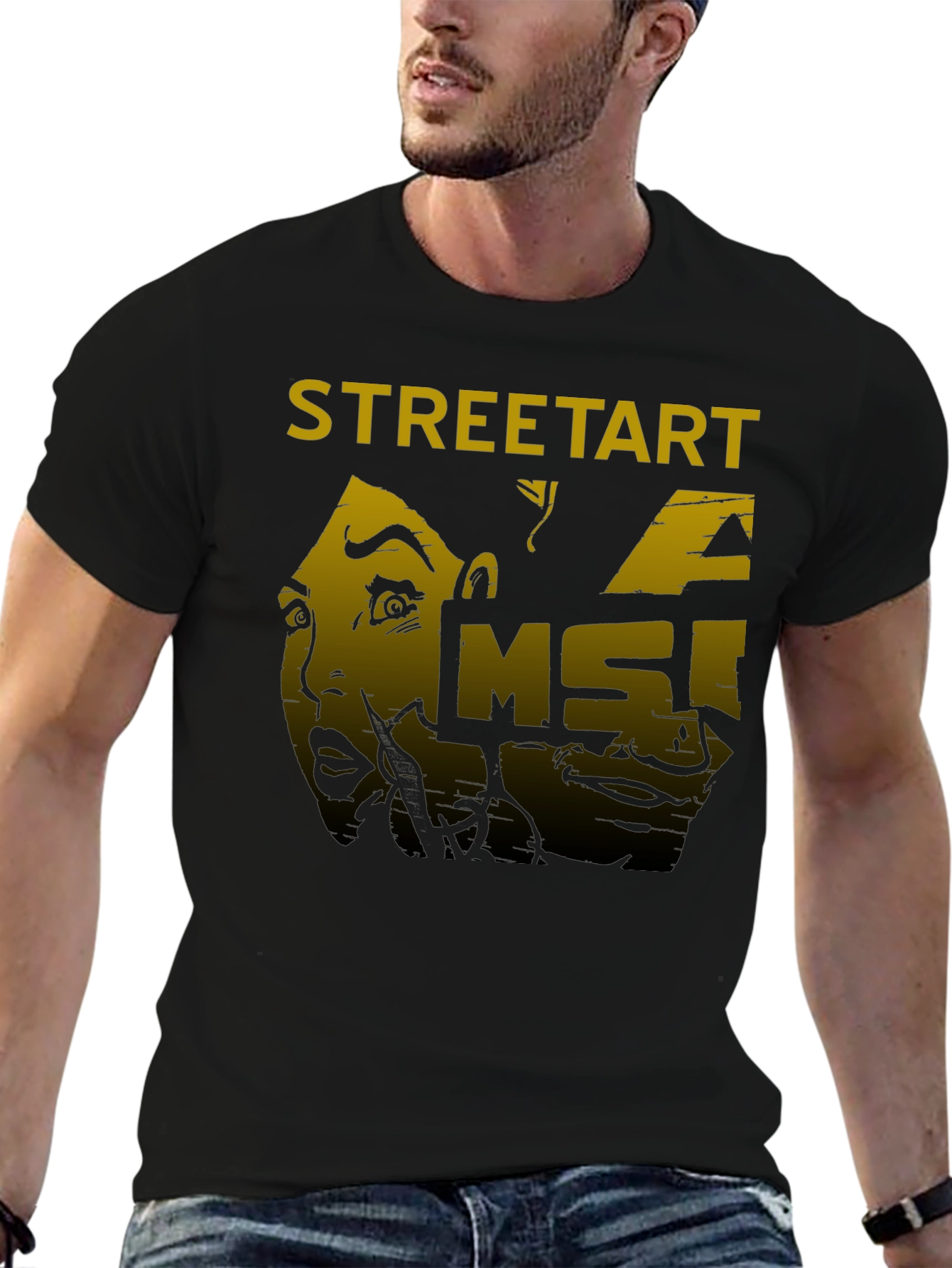 Street Art Graphic T-Shirt - MSI Design - Black
