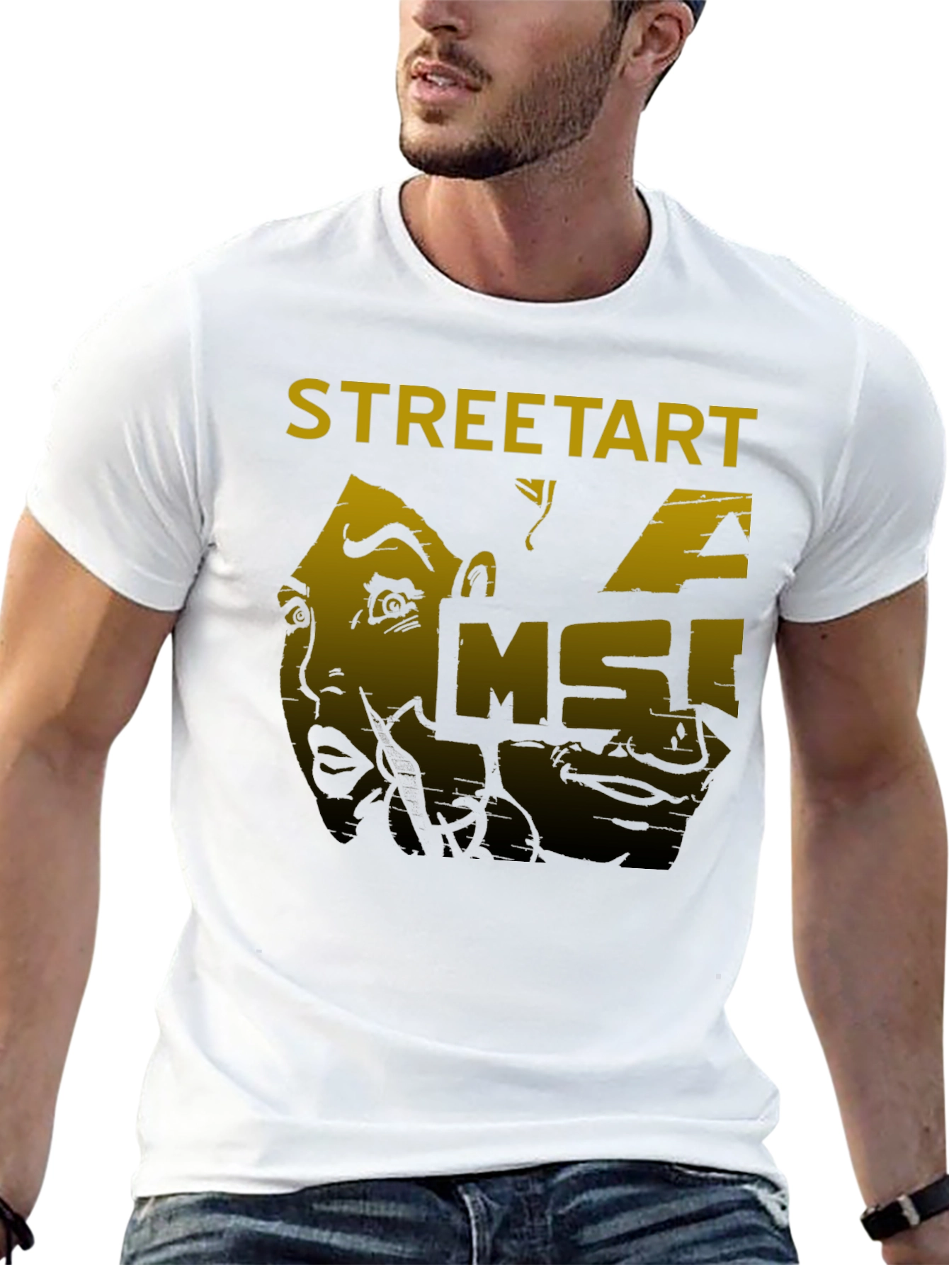 Street Art Graphic T-Shirt - MSI Design - Black