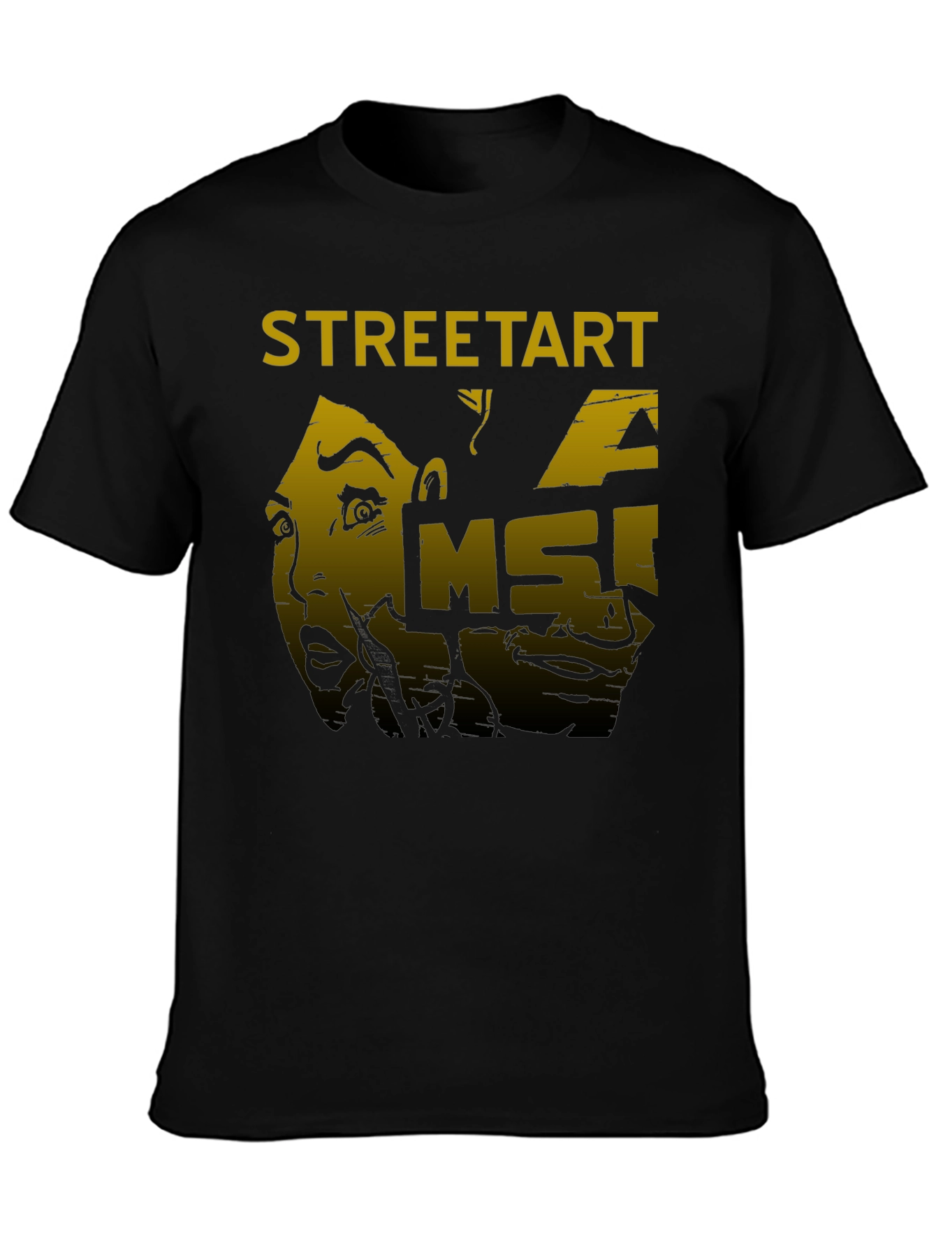 Street Art Graphic T-Shirt - MSI Design - Black