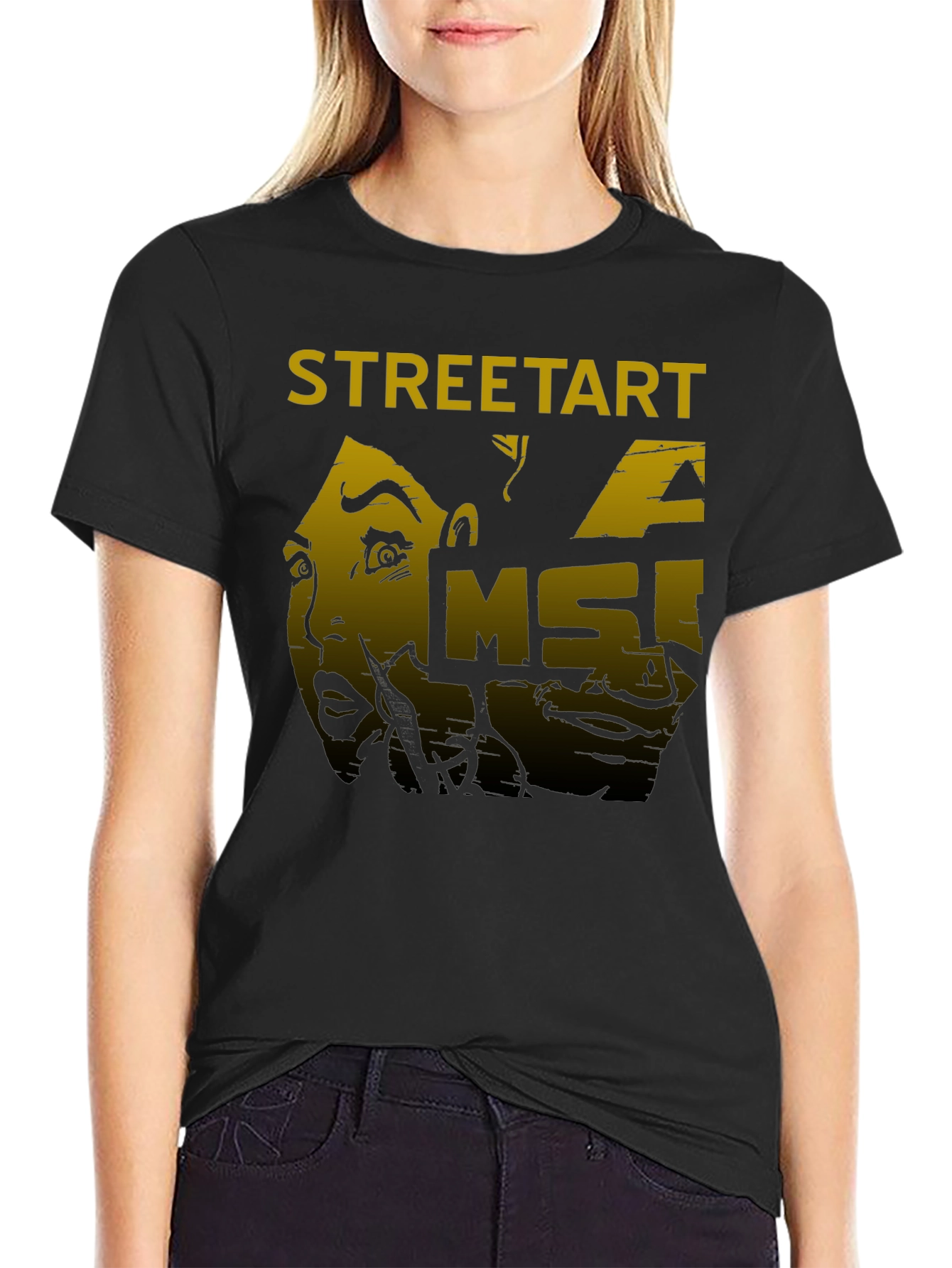 Street Art Graphic T-Shirt - MSI Design - Black