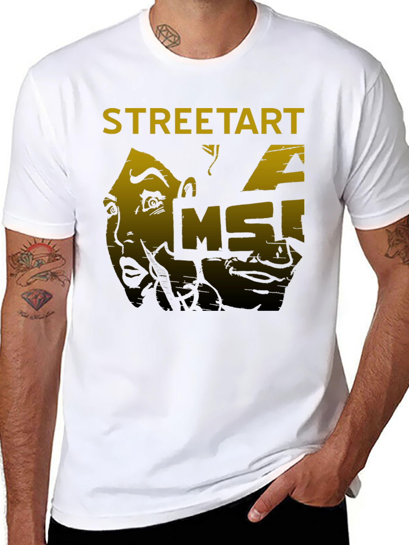 Street Art Graphic T-Shirt - MSI Design - Black