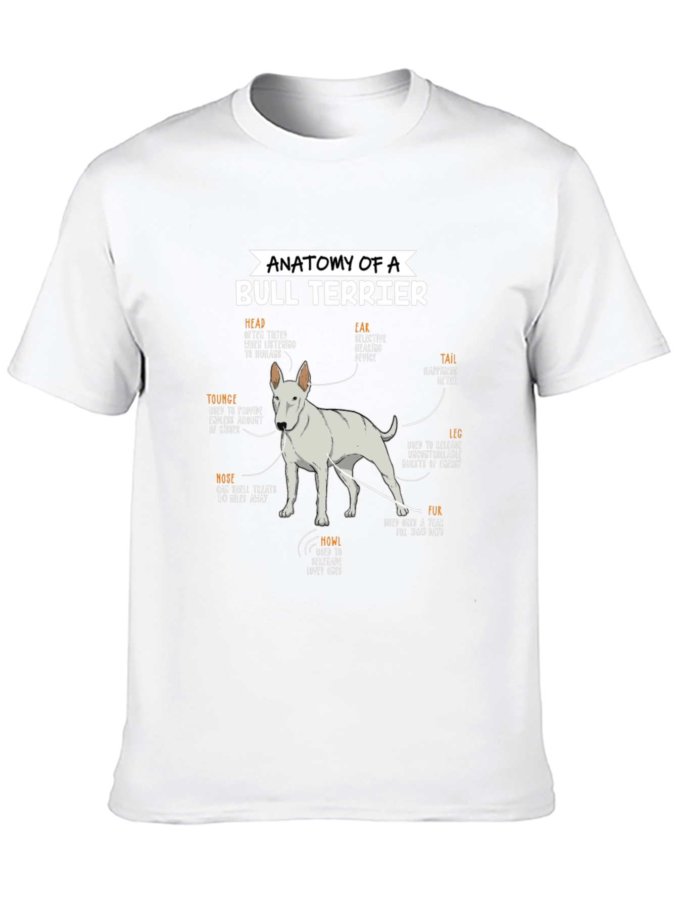Anatomy of a Bull Terrier Black T-Shirt