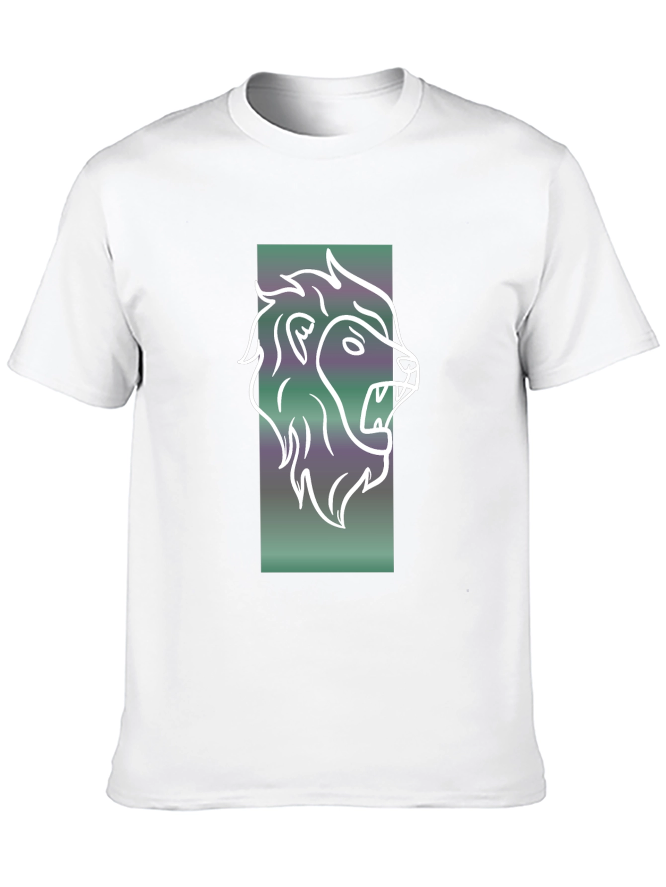 Lion Graphic Tee - Mens Black Cotton T-Shirt