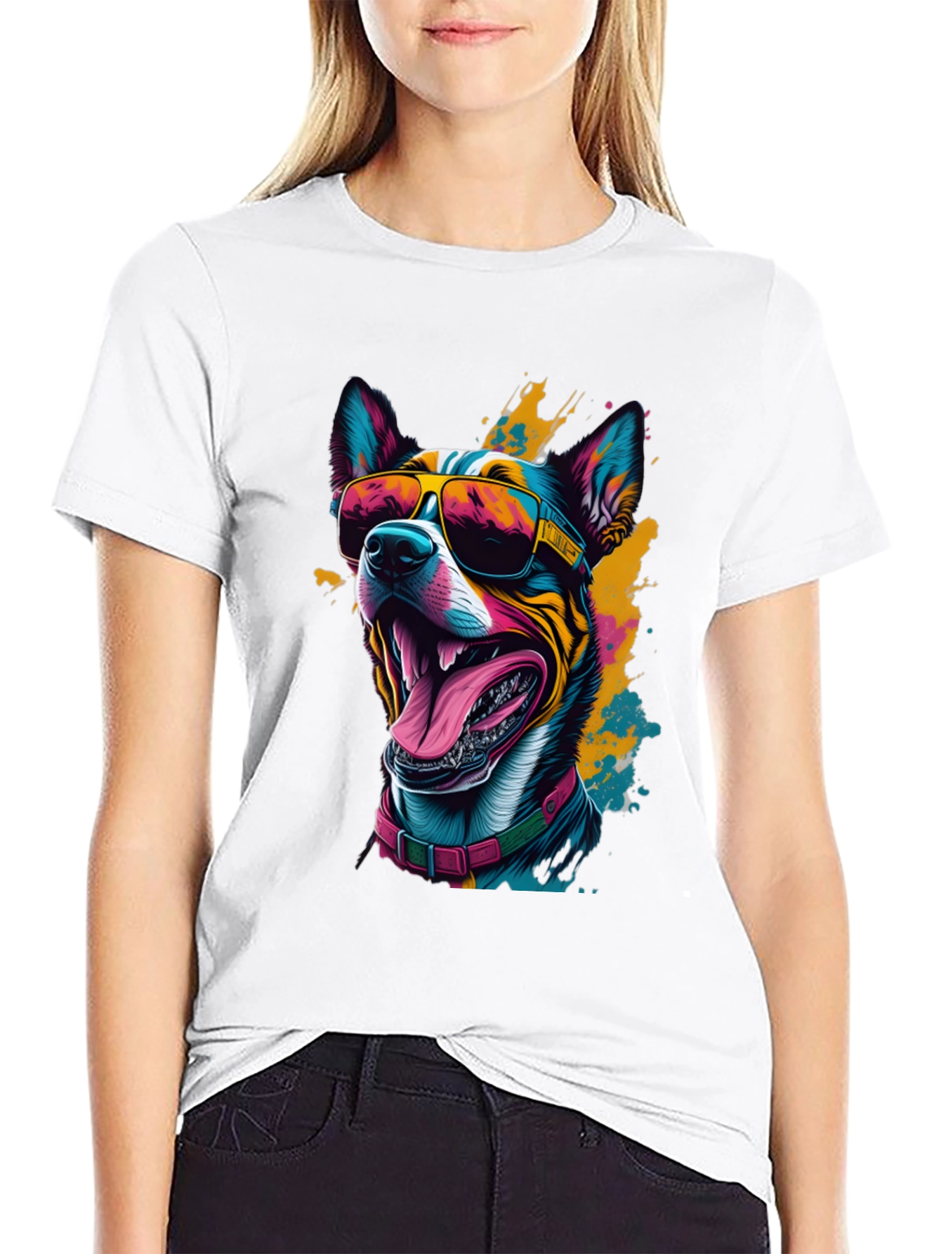 Cool Dog Graphic T-Shirt - Stylish Canine Design