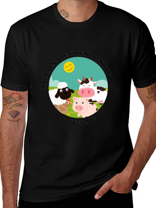 Vegan T-Shirt: Animals Are Friends Not Food