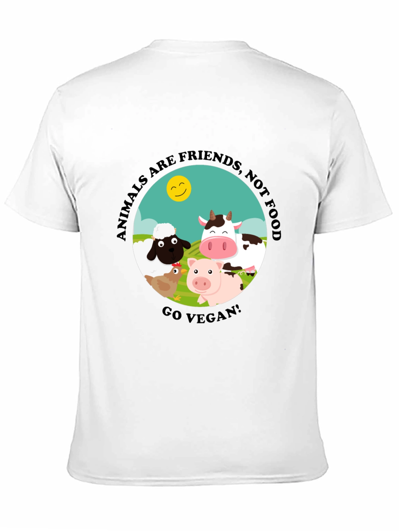 Vegan T-Shirt: Animals Are Friends Not Food