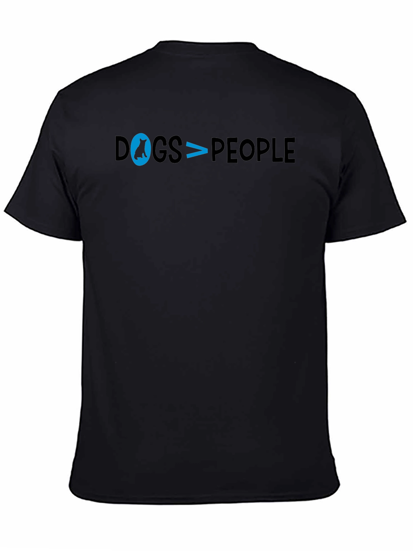 Dogs are Better T-Shirt: Black Cotton Casual Tee