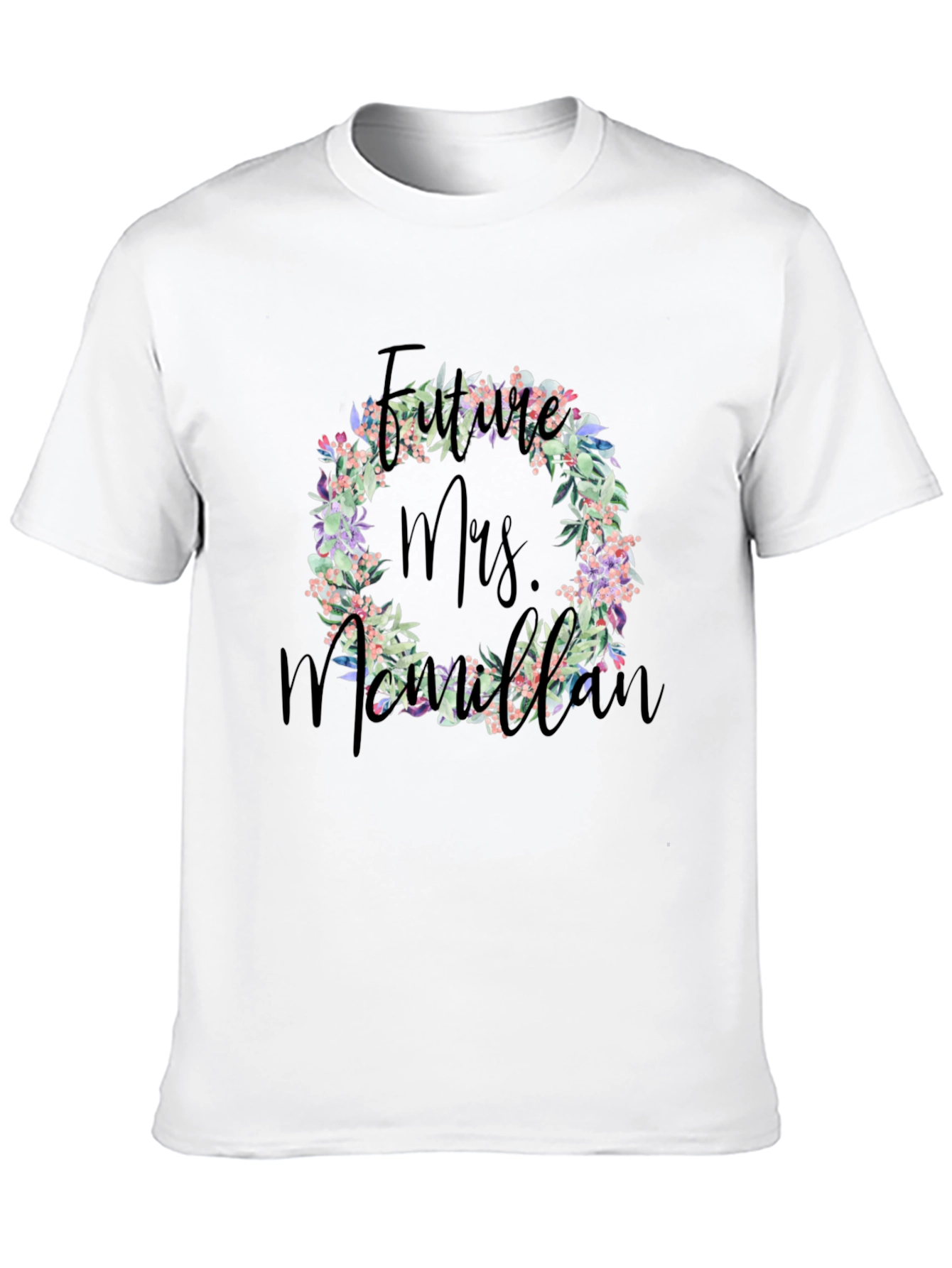 Future Mrs. Floral Wreath T-Shirt