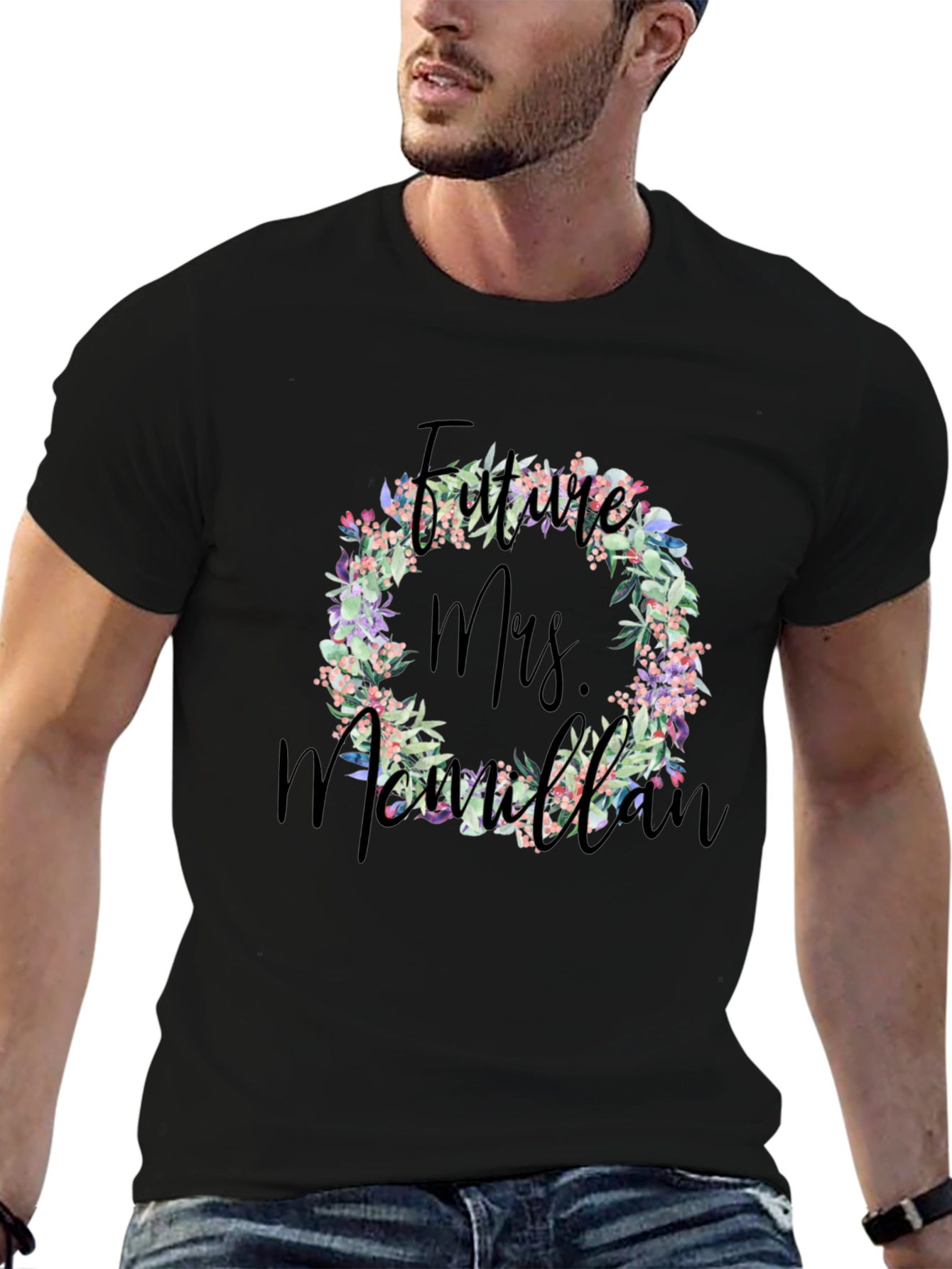 Future Mrs. Floral Wreath T-Shirt