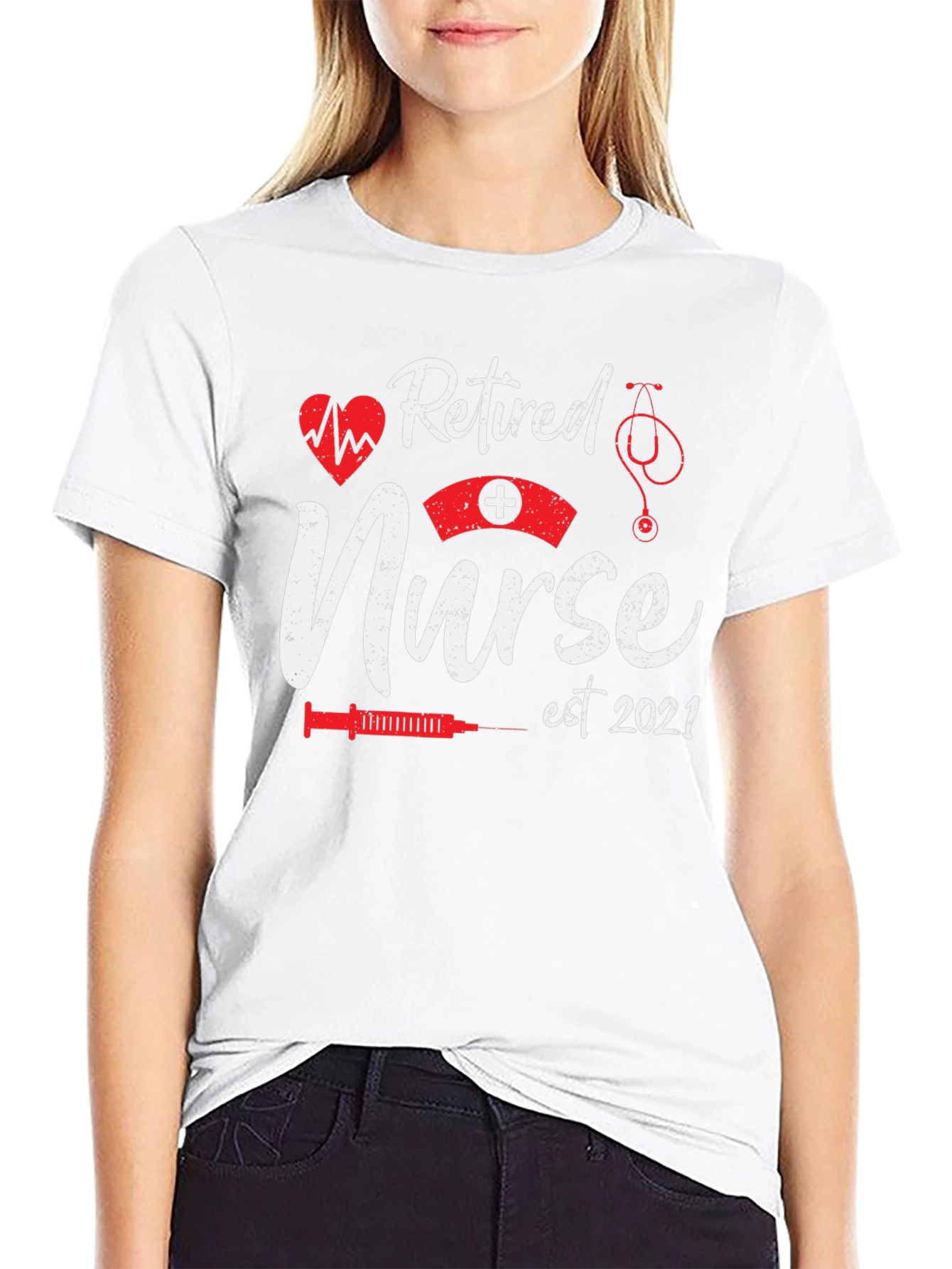 Retired Nurse Est 2021 Black T-Shirt