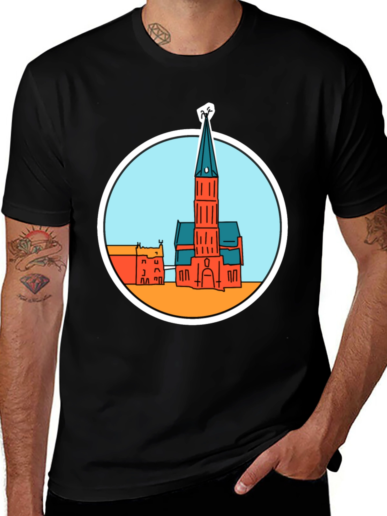 Church Graphic T-Shirt - Soft Cotton Blend