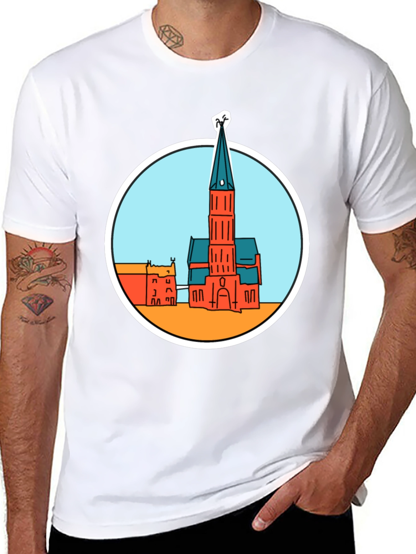 Church Graphic T-Shirt - Soft Cotton Blend