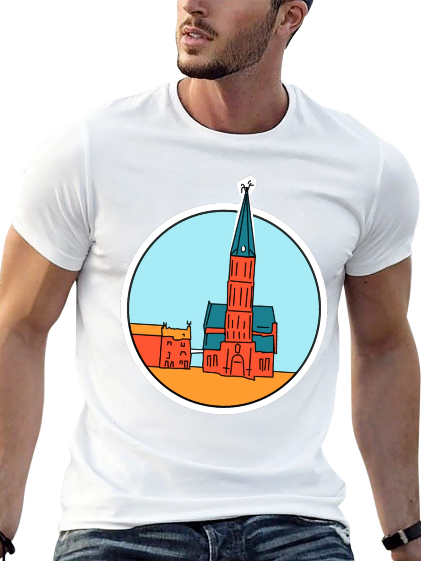 Church Graphic T-Shirt - Soft Cotton Blend