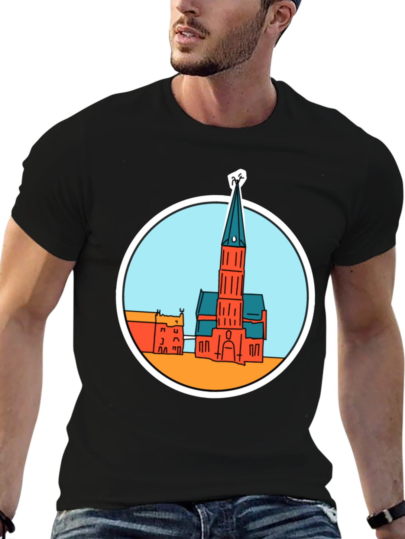 Church Graphic T-Shirt - Soft Cotton Blend