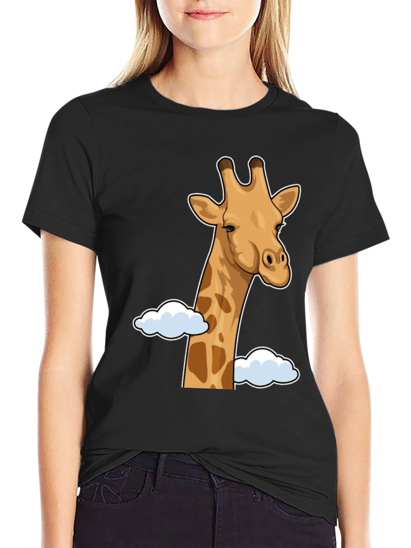Giraffe in the Clouds Graphic Tee