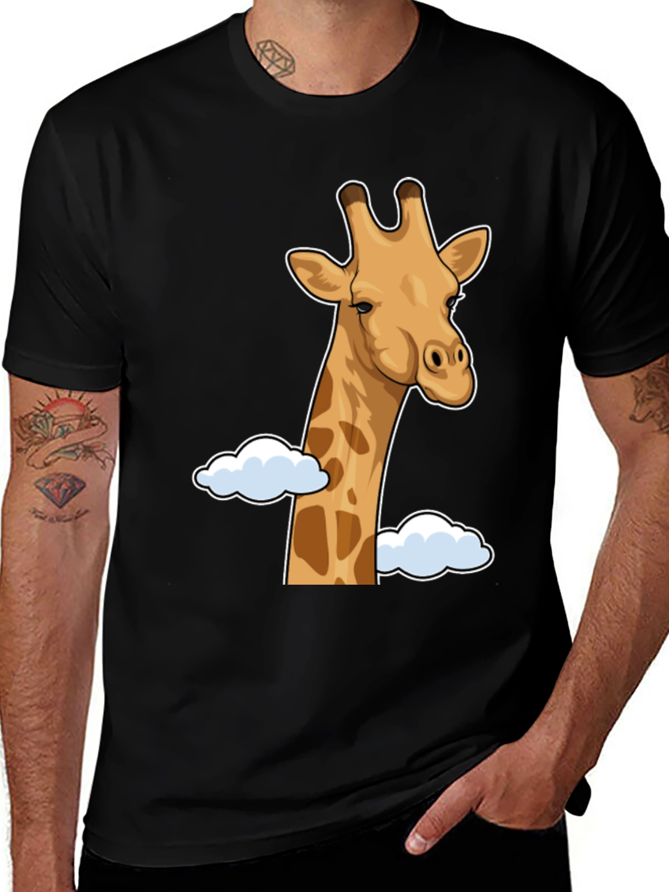Giraffe in the Clouds Graphic Tee