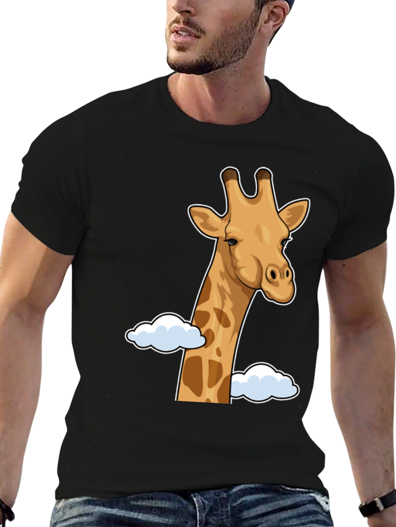 Giraffe in the Clouds Graphic Tee