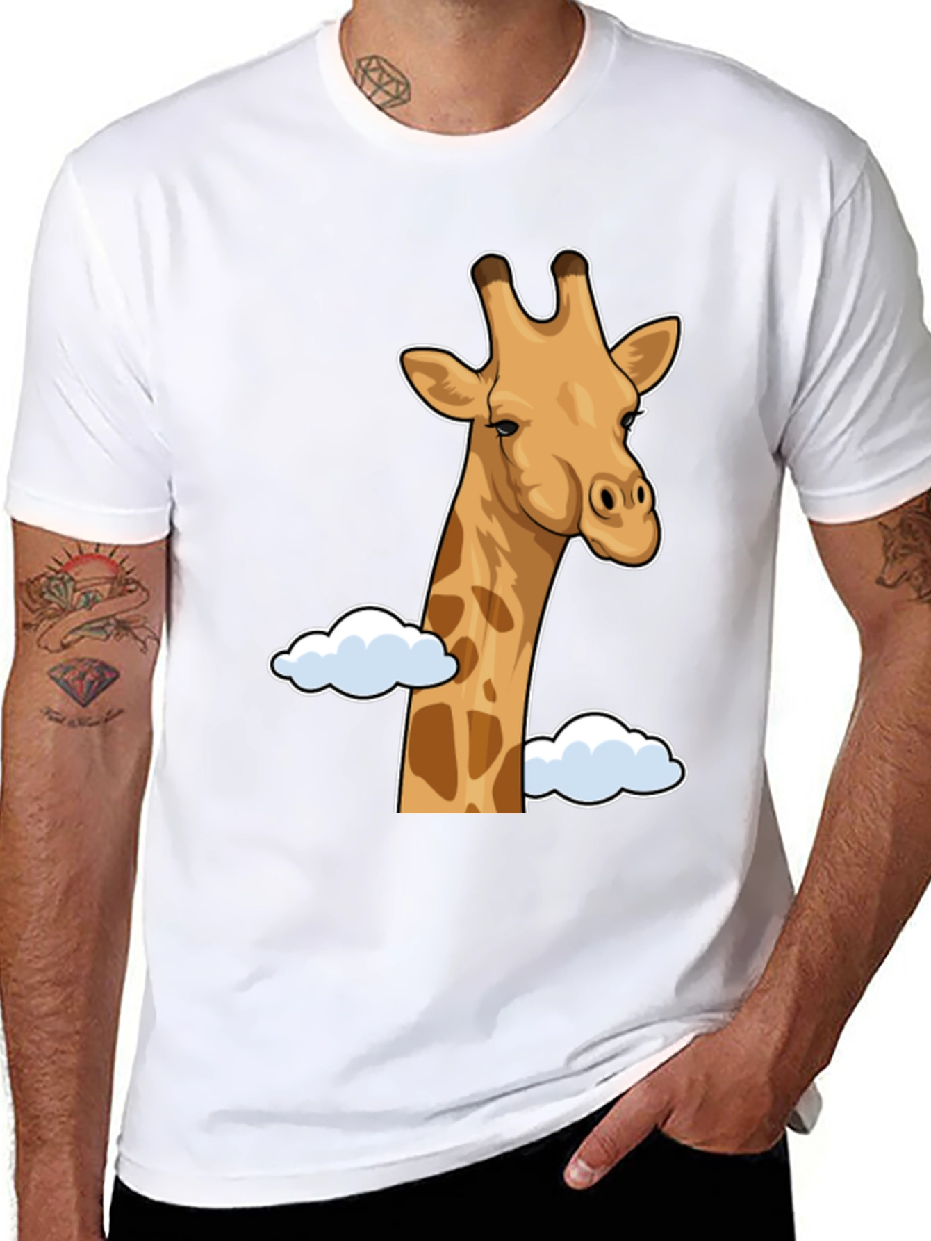 Giraffe in the Clouds Graphic Tee