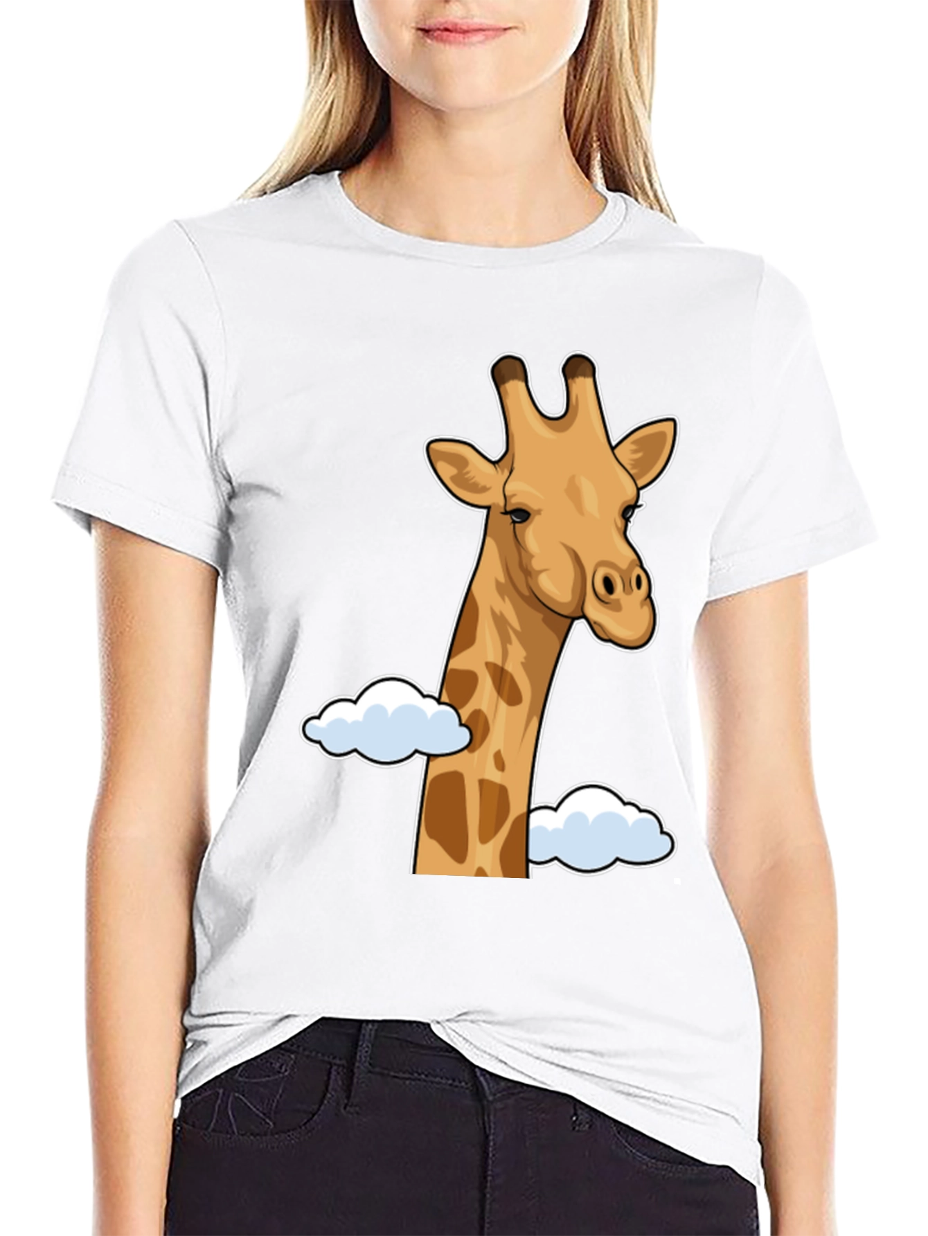 Giraffe in the Clouds Graphic Tee