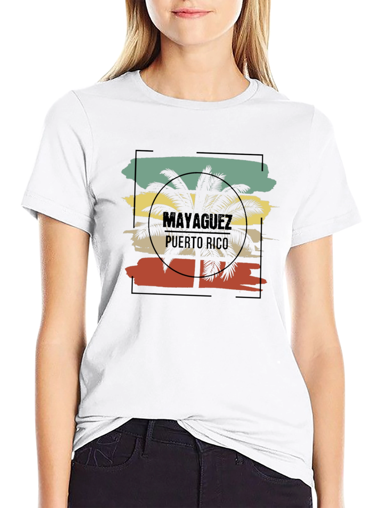 Mayaguez Puerto Rico Palm Tree Graphic Tee