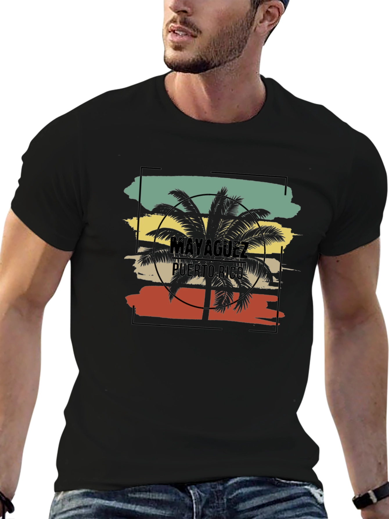 Mayaguez Puerto Rico Palm Tree Graphic Tee