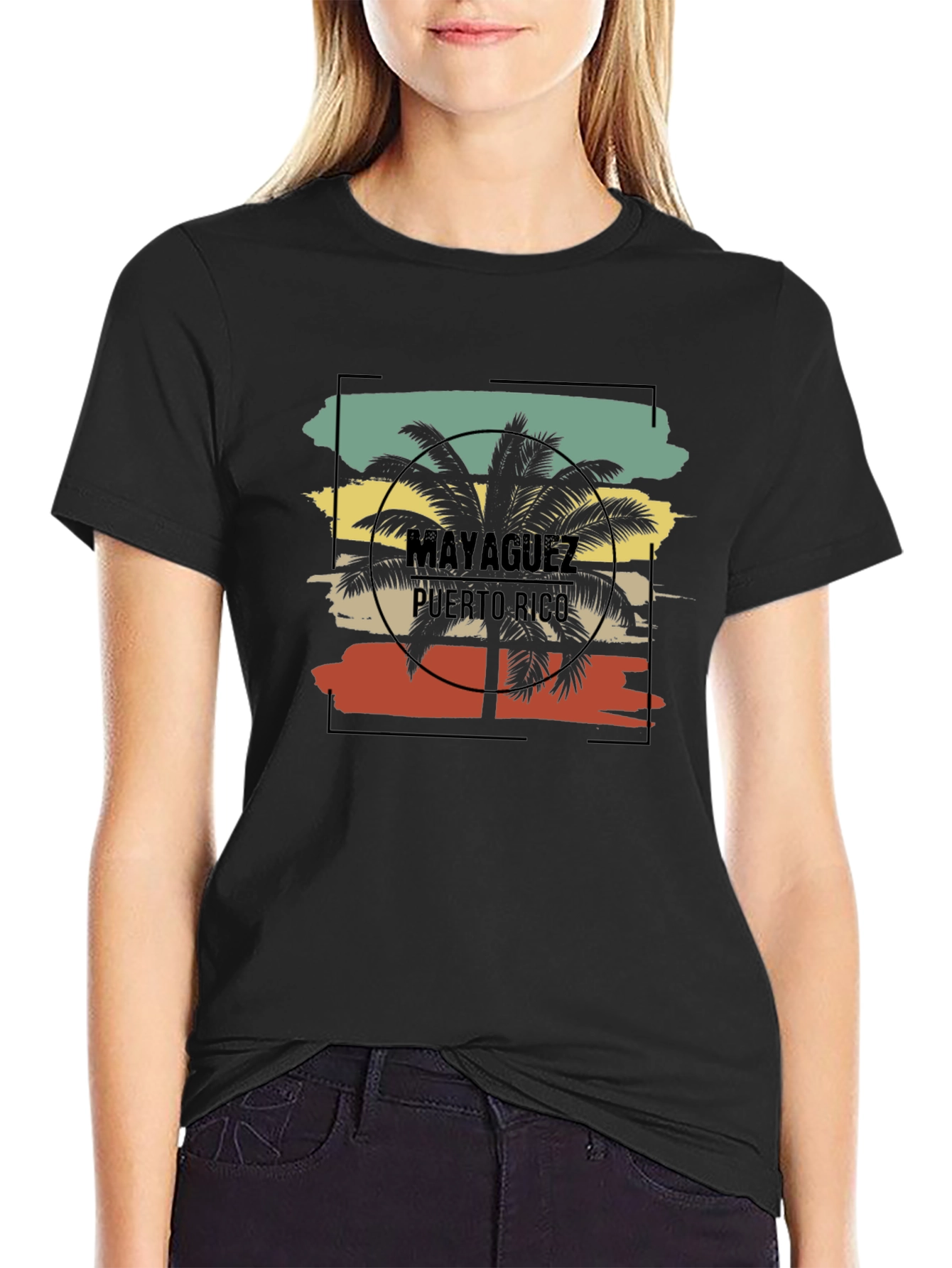 Mayaguez Puerto Rico Palm Tree Graphic Tee