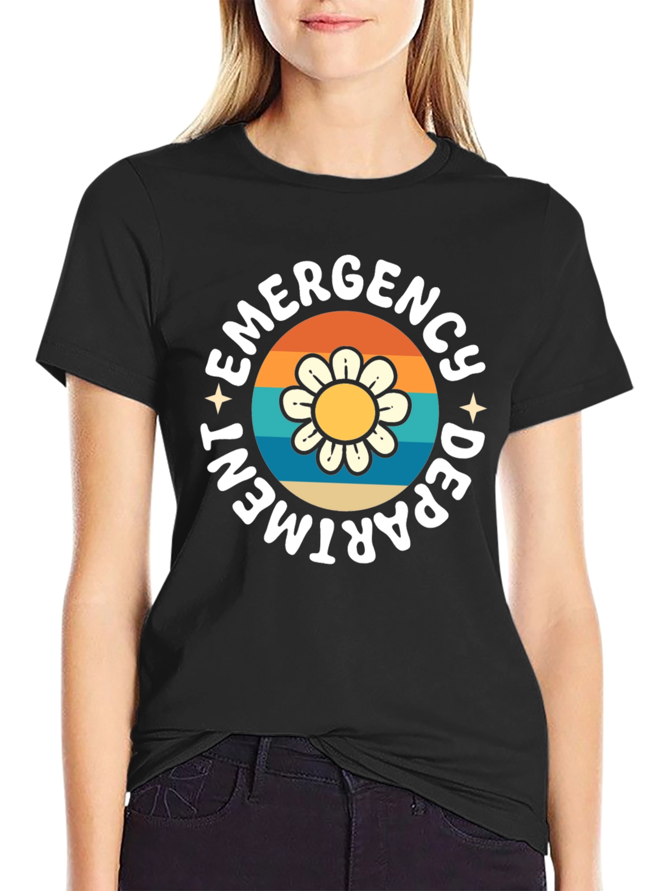 Emergency Department Flower Graphic Tee