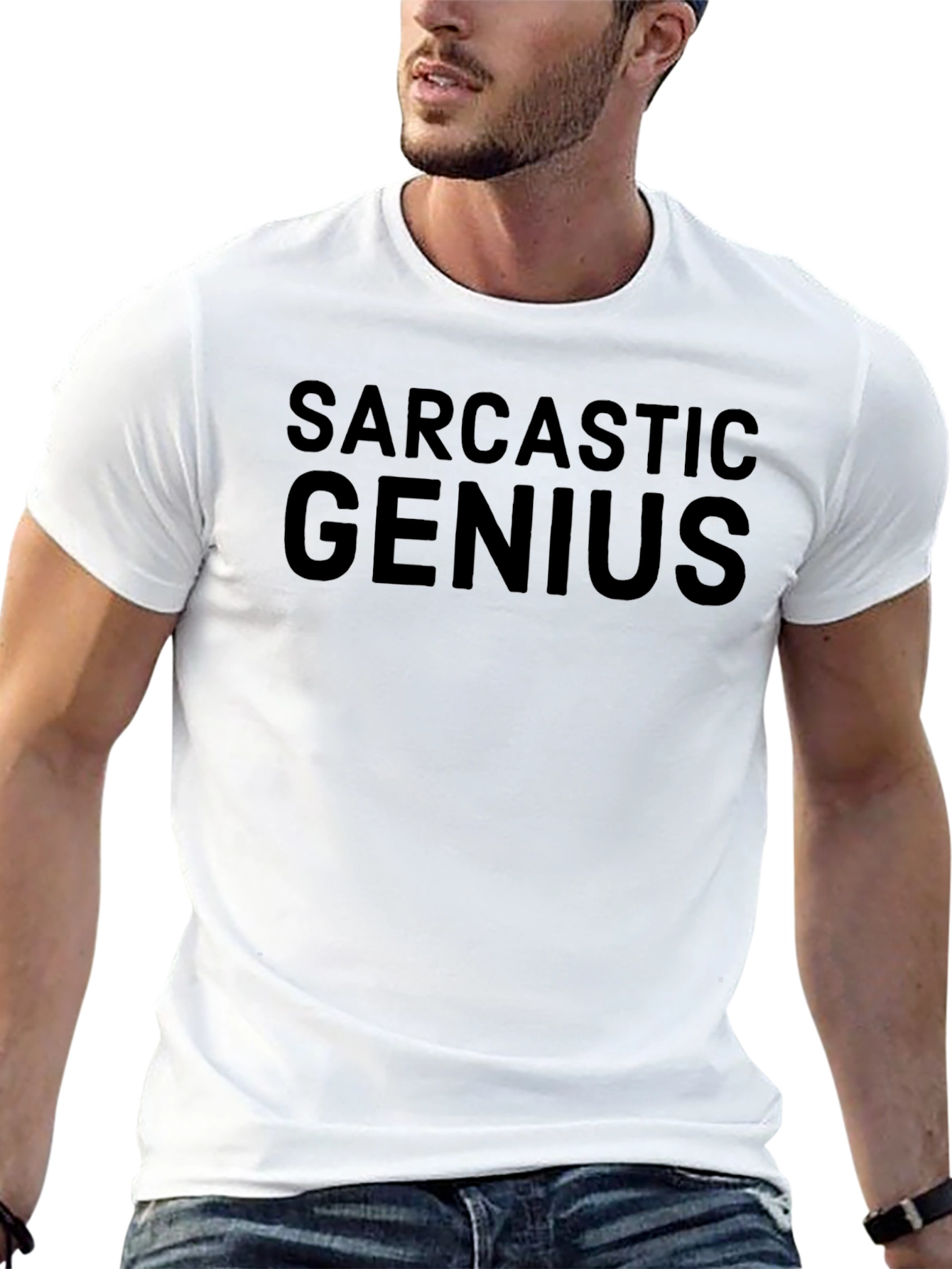 Sarcastic Genius Black T-Shirt