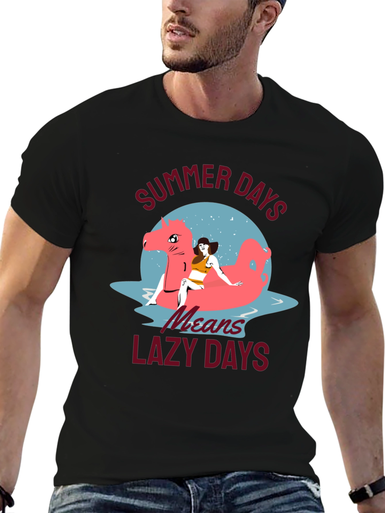Summer Days T-Shirt with Lazy Days Design