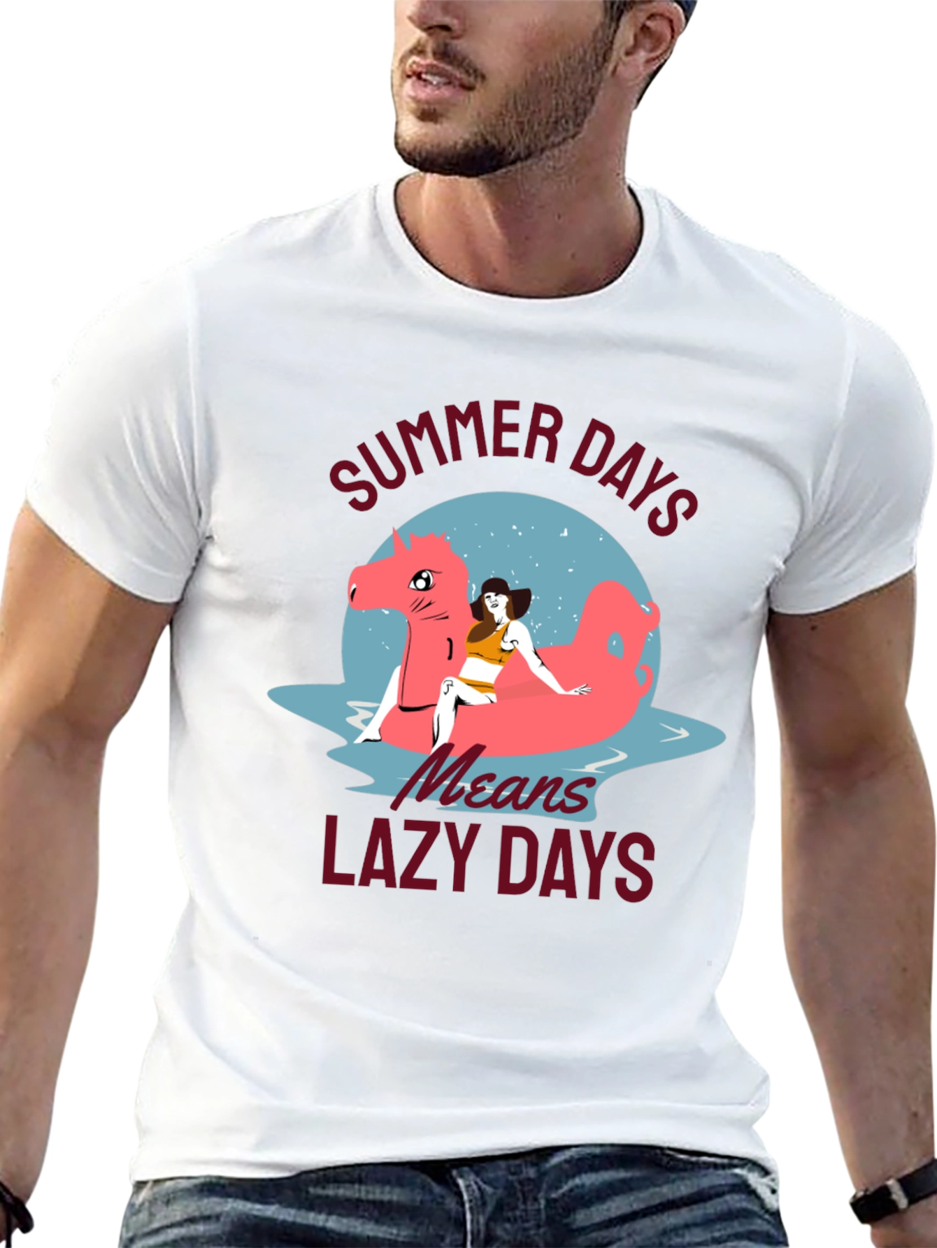 Summer Days T-Shirt with Lazy Days Design