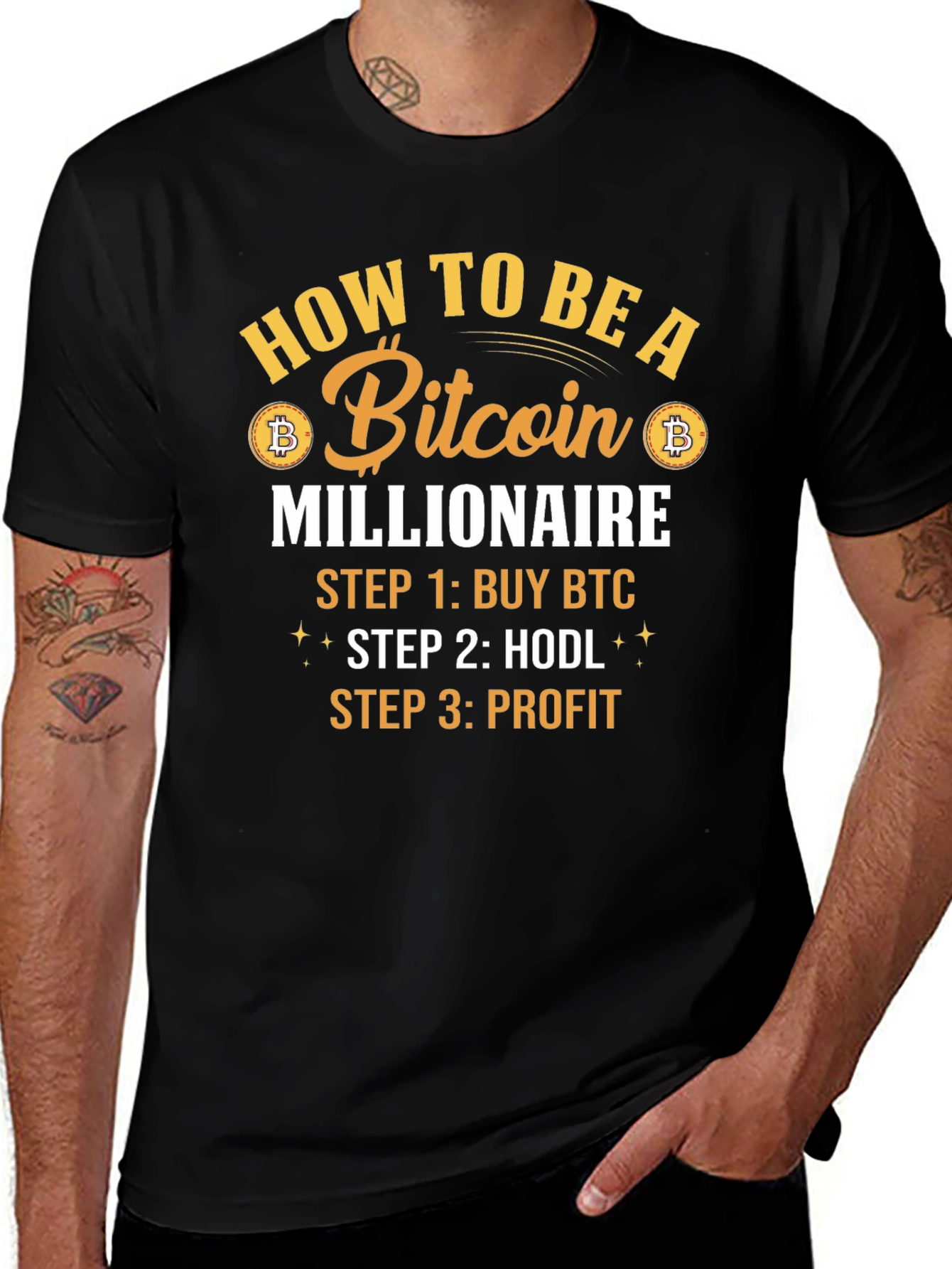 Bitcoin Millionaire T-Shirt - Crypto HODL Tee