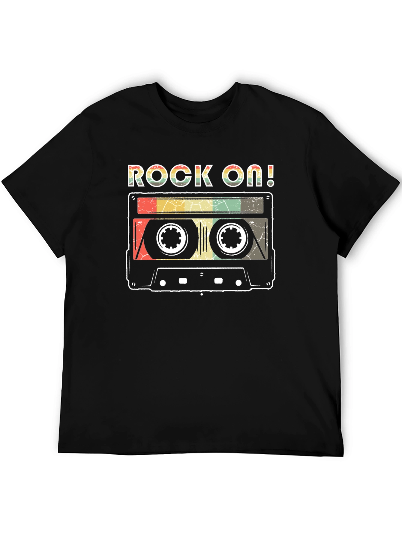 Rock On Retro Cassette Tape Graphic T-Shirt