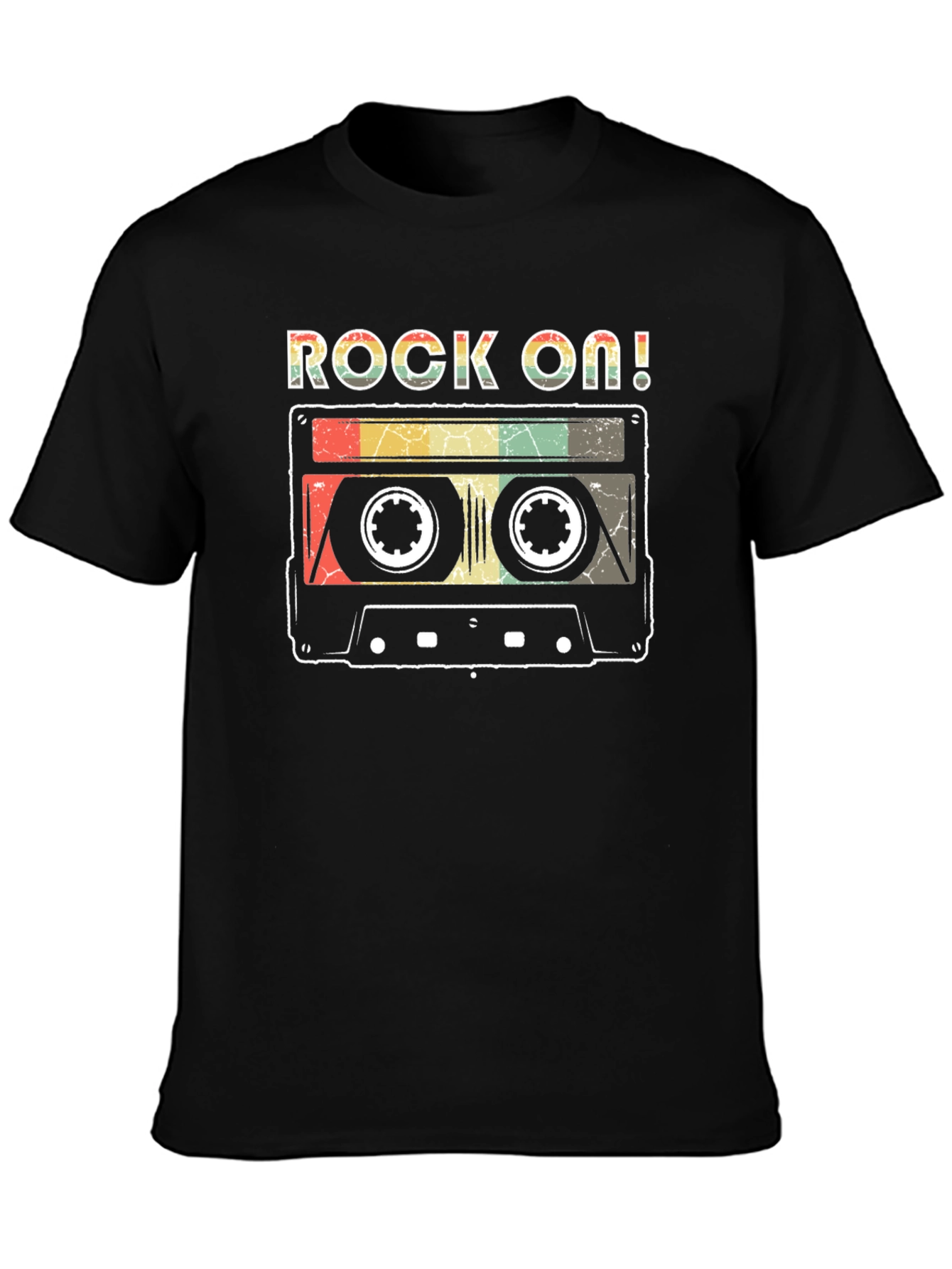 Rock On Retro Cassette Tape Graphic T-Shirt