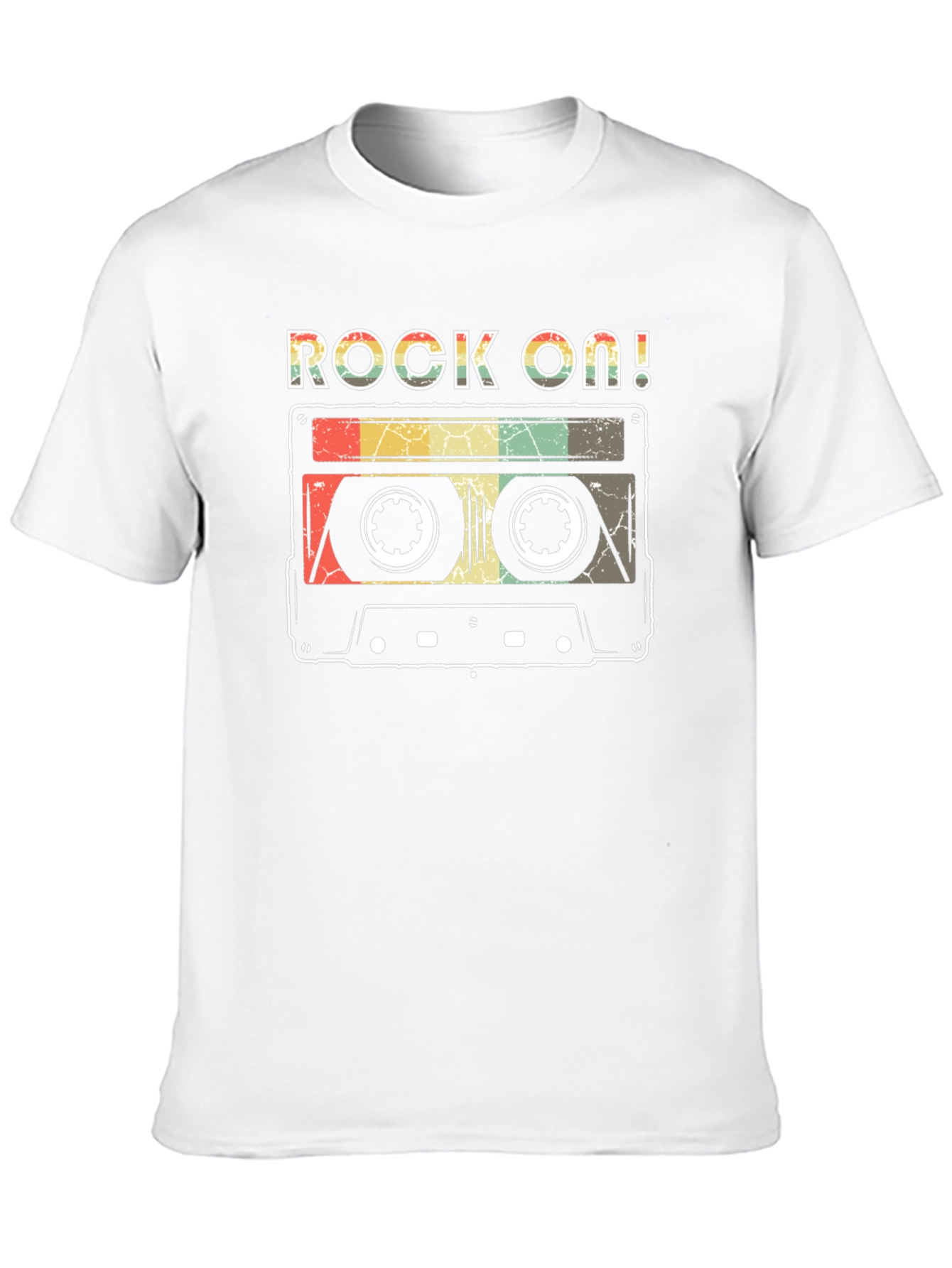 Rock On Retro Cassette Tape Graphic T-Shirt