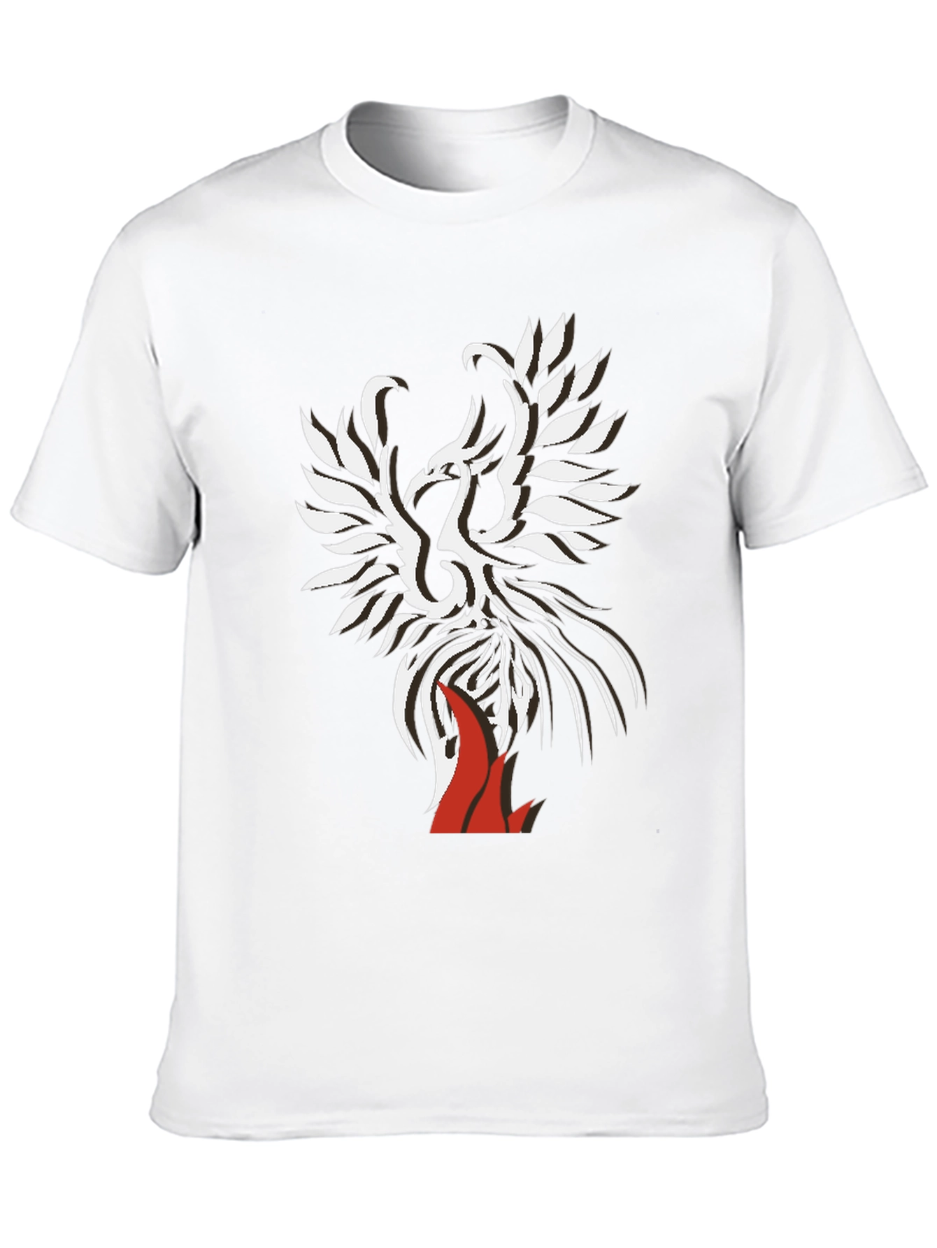 Phoenix Graphic Print Tee - Black