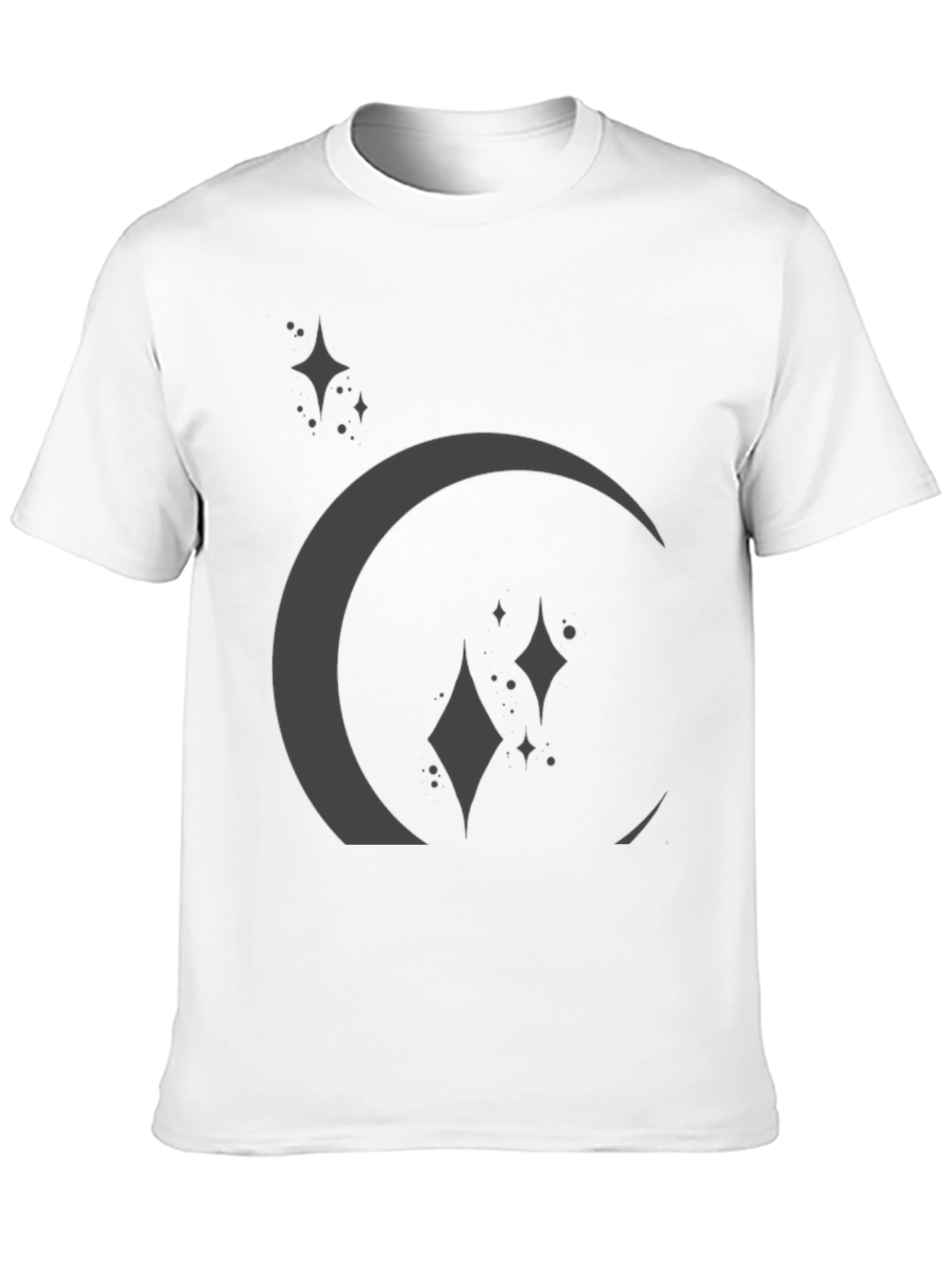 Crescent Moon Graphic Tee - Stylish Black T-Shirt